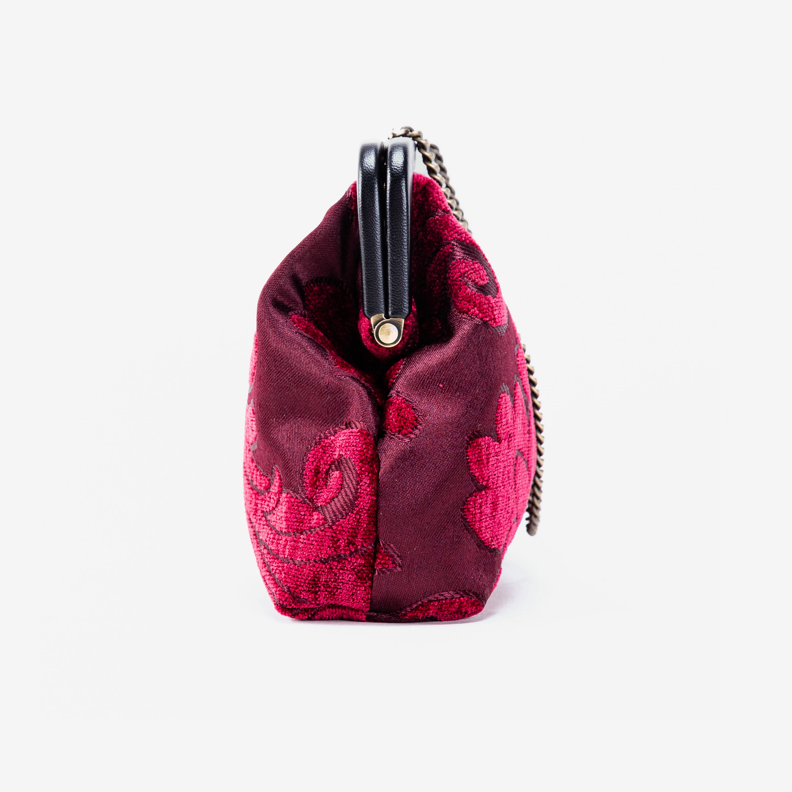 Queen Wine Alma Evening Clutch Carpet Bag side