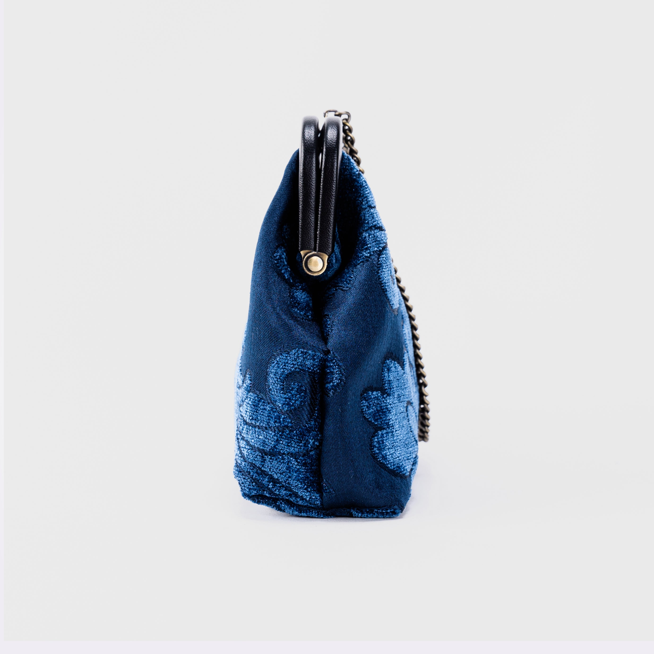 Queen Royal Blue Alma Evening Clutch Bag side
