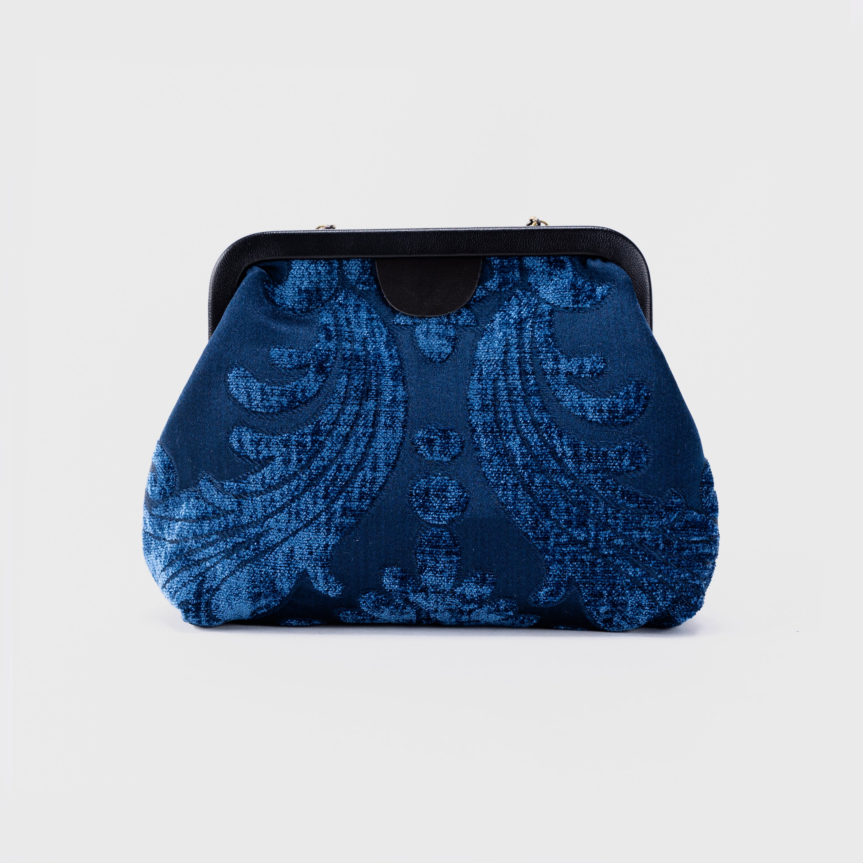 Queen Royal Blue Alma Evening Clutch Bag back