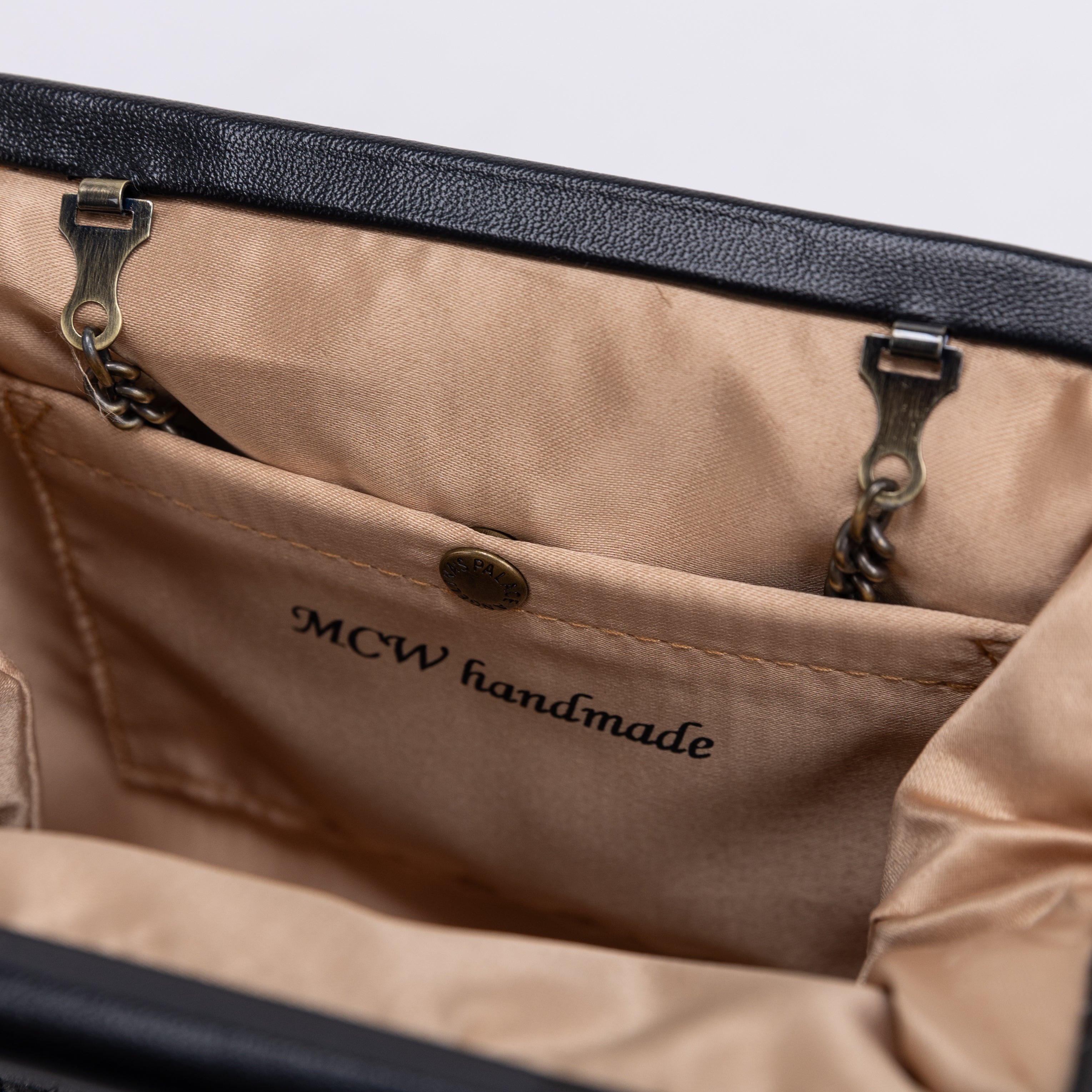 Burnout Velvet Steel Blue Alma Evening Clutch Carpet Bag of America inner pocket