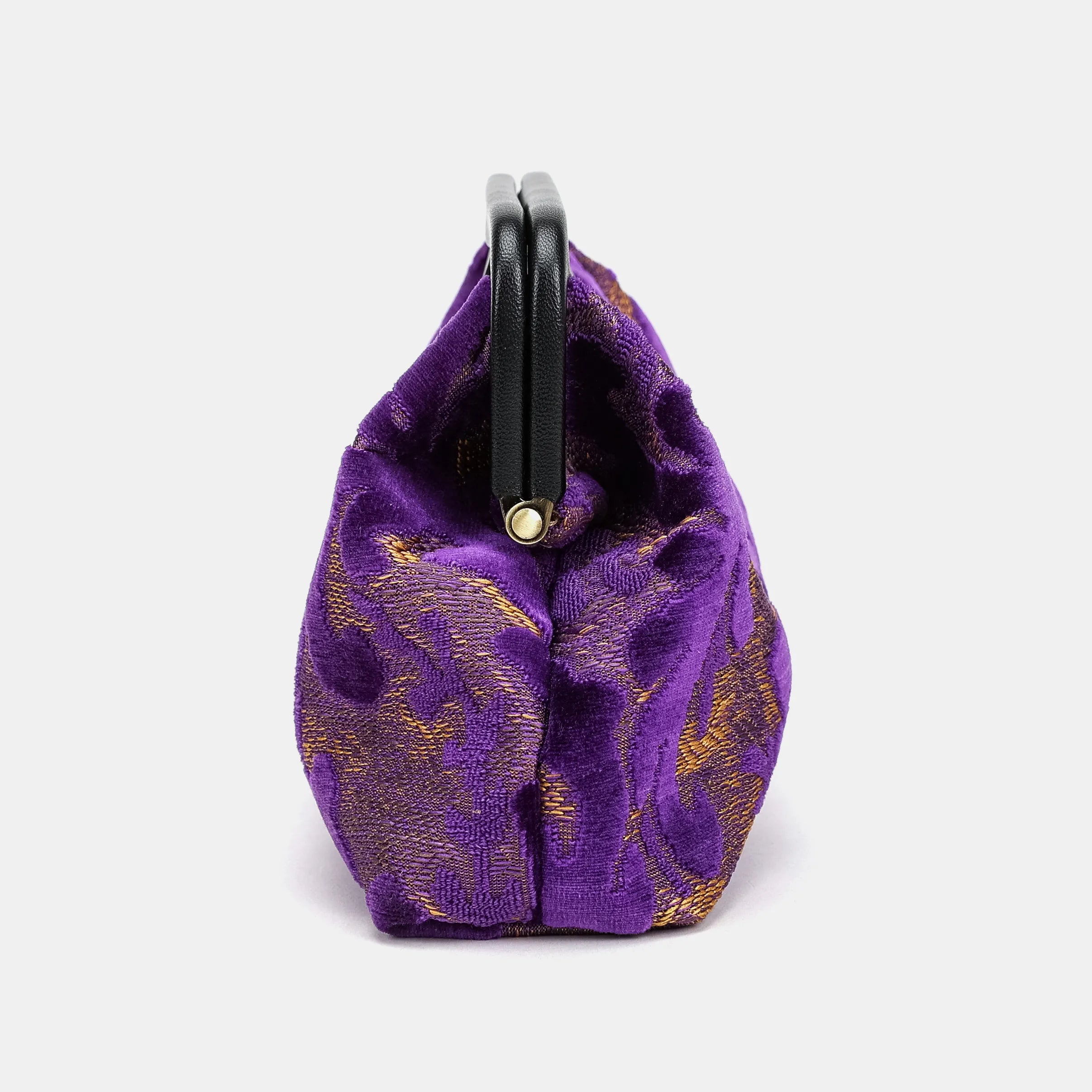Burnout Velvet Purple Alma Clutch Carpetbag of America side