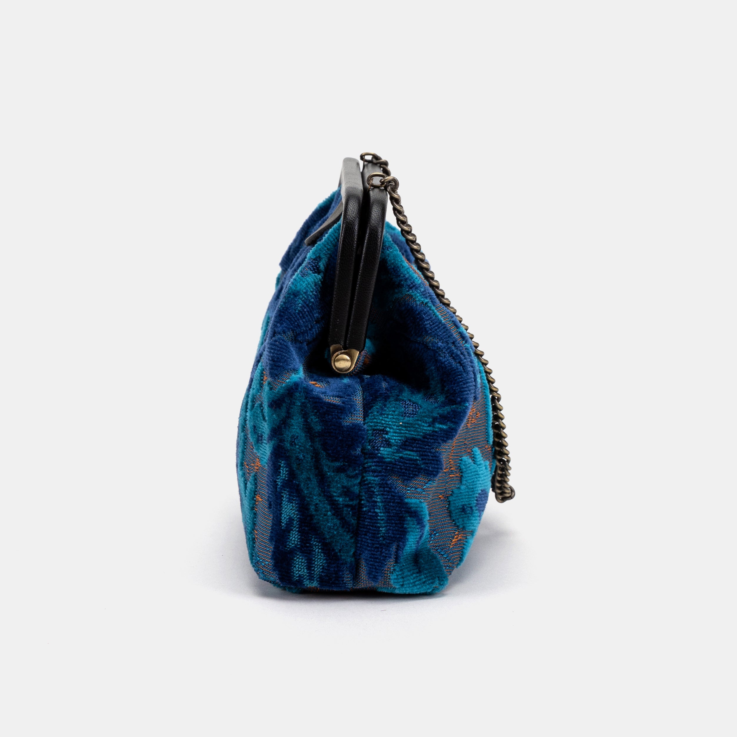 Burnout Velvet Revival Aqua Alma Clutch