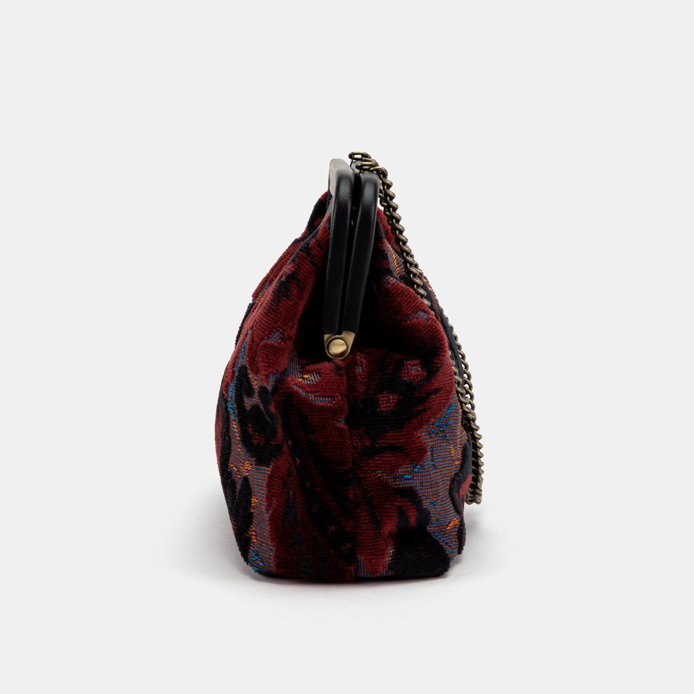 Burnout Velvet Revival Sephia Alma Clutch