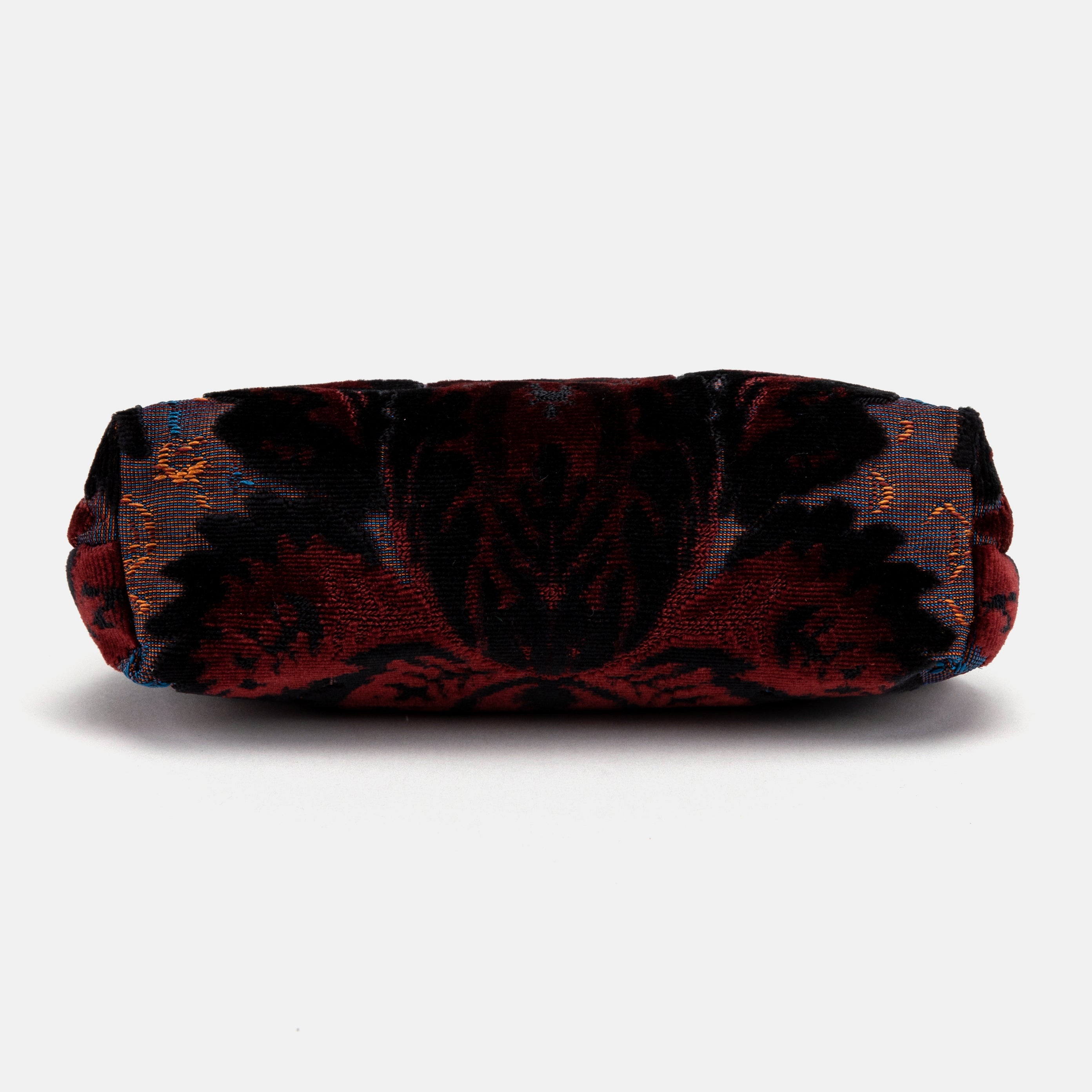 Burnout Velvet Revival Sephia Alma Clutch