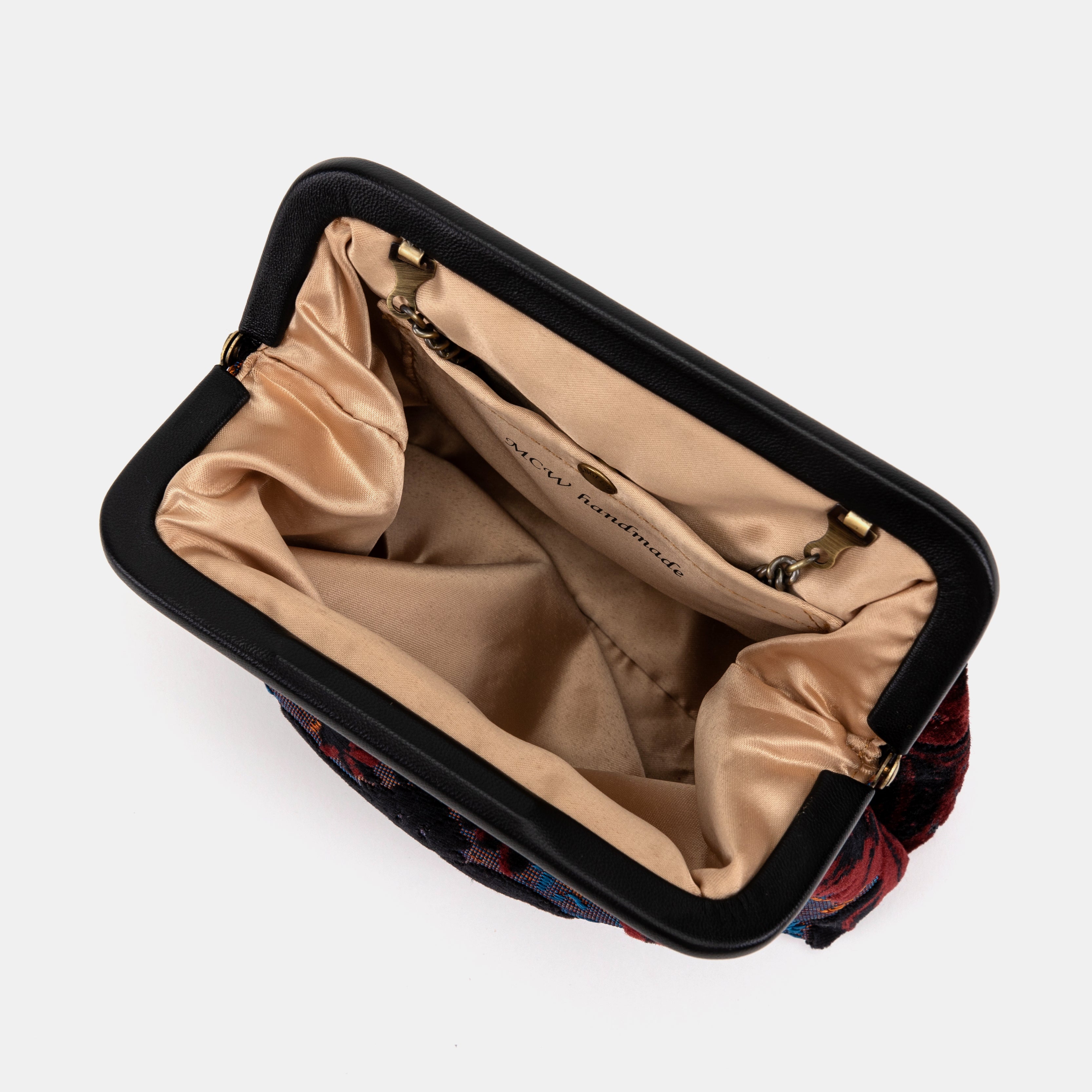 Burnout Velvet Revival Sephia Alma Clutch