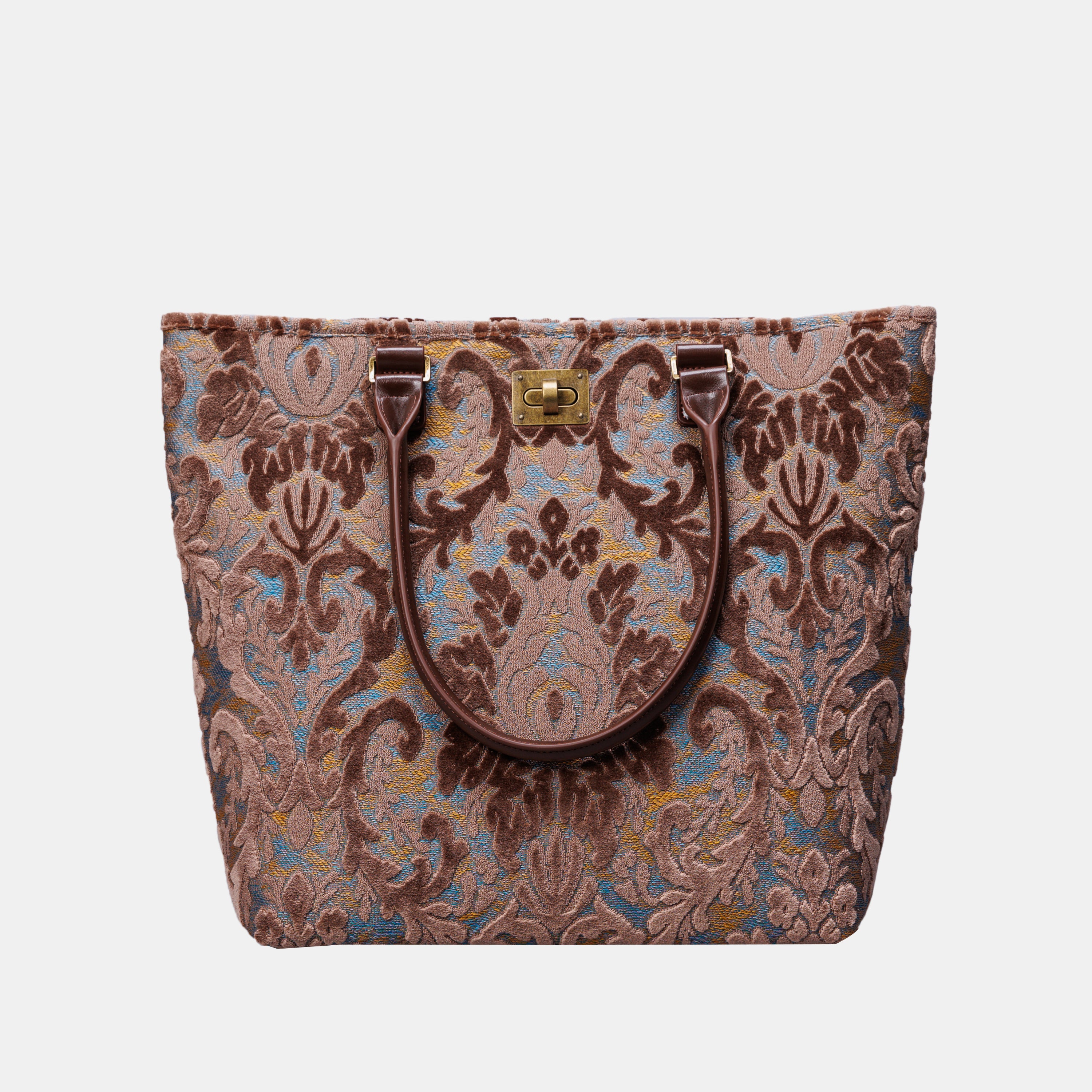 Burnout Velvet Camel Carpet Tote Shopper carpet bag MCW Handmade-2