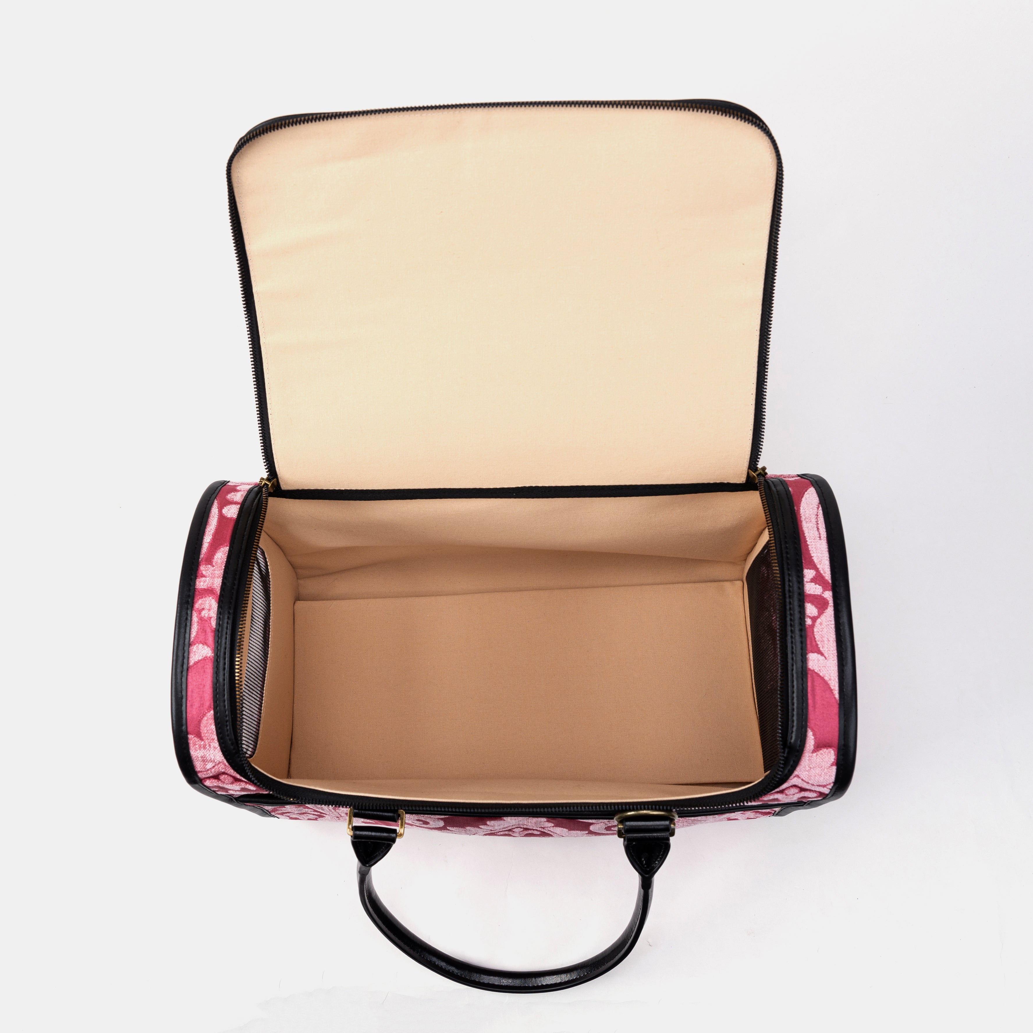 Travel Dog Carrier Bag Queen Rose PinkInside