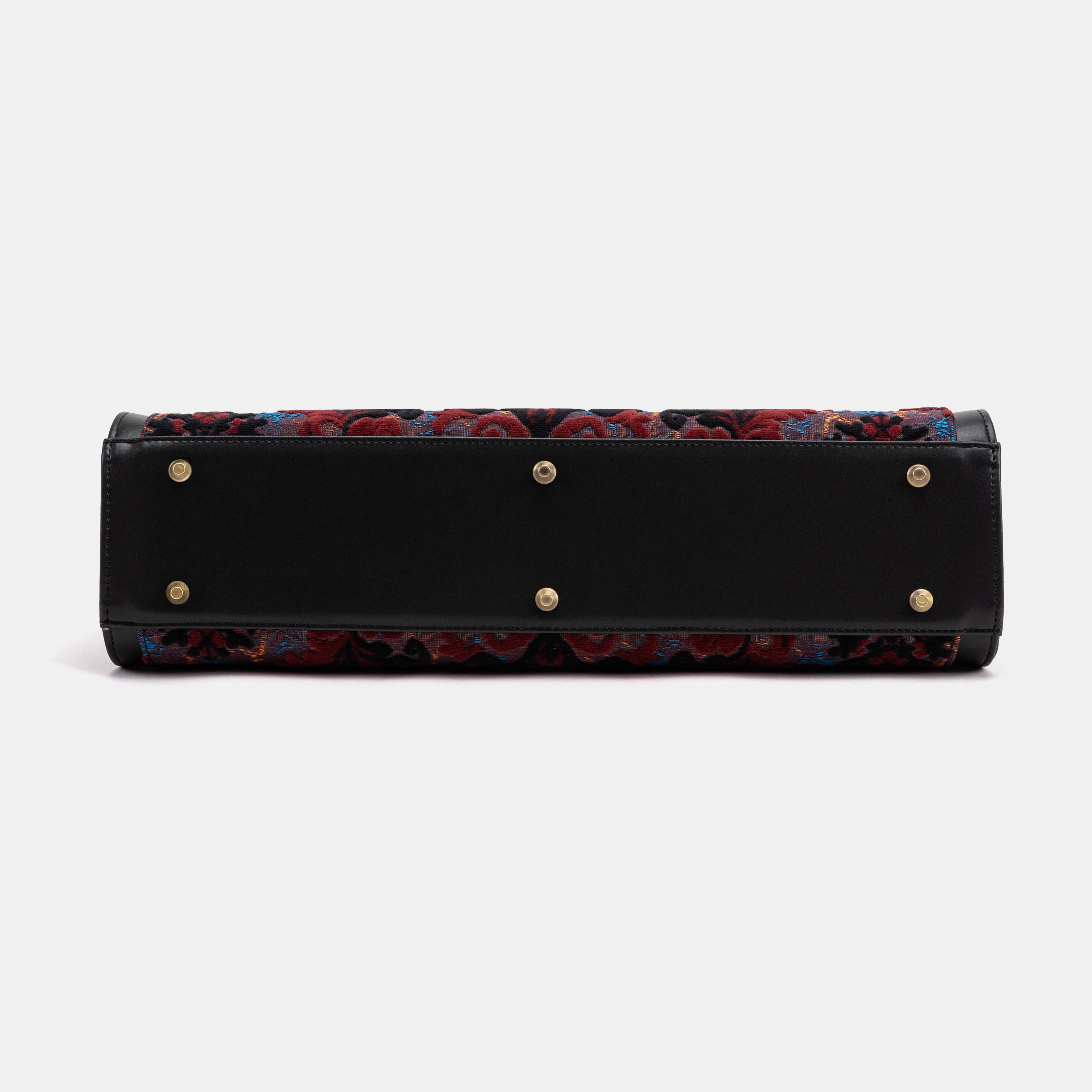 Burnout Velvet Revival Sephia Business Tote bottom
