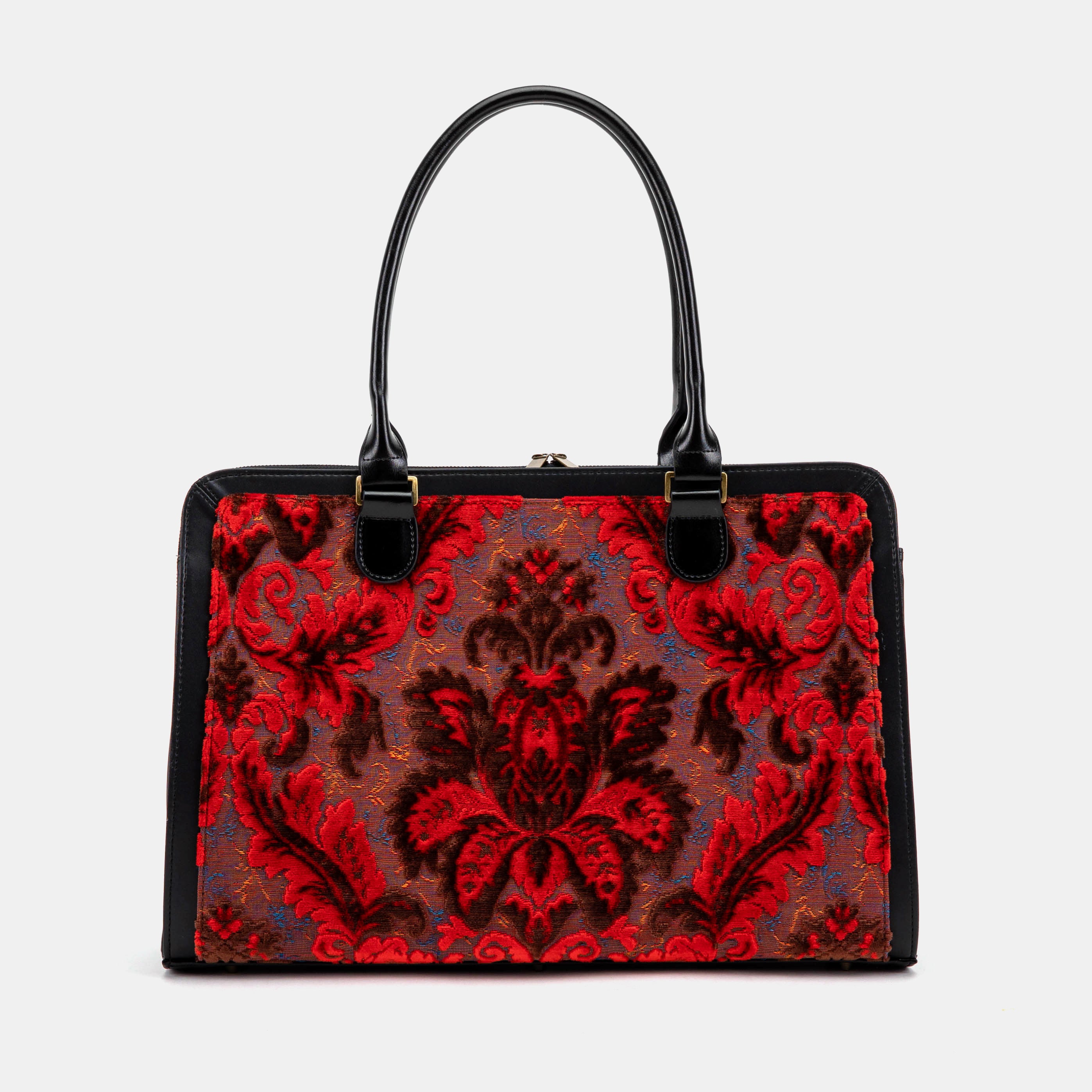 Burnout Velvet Revival Scarlet Business Tote front