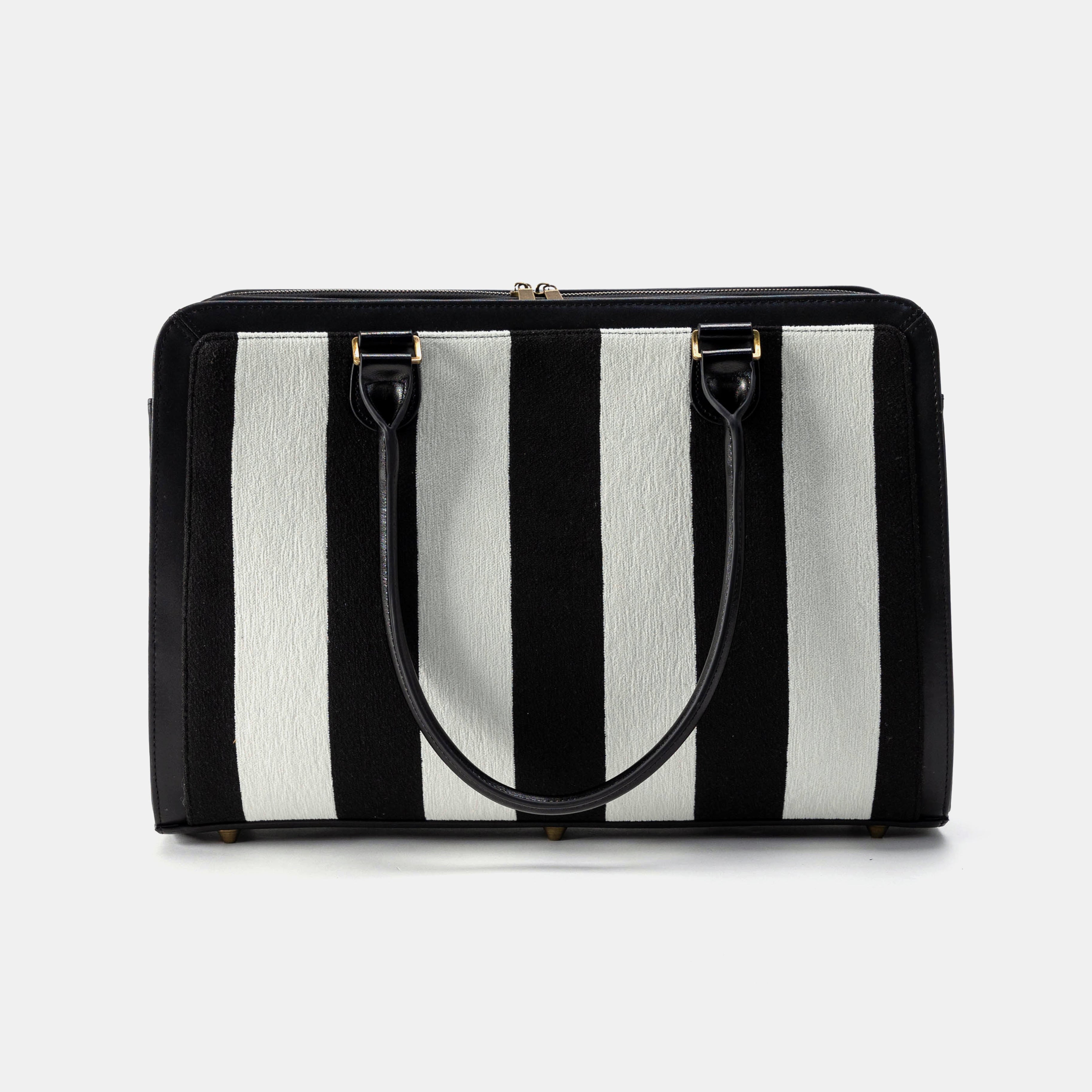Black & White Beetlejuice Business Tote with shoulder strap