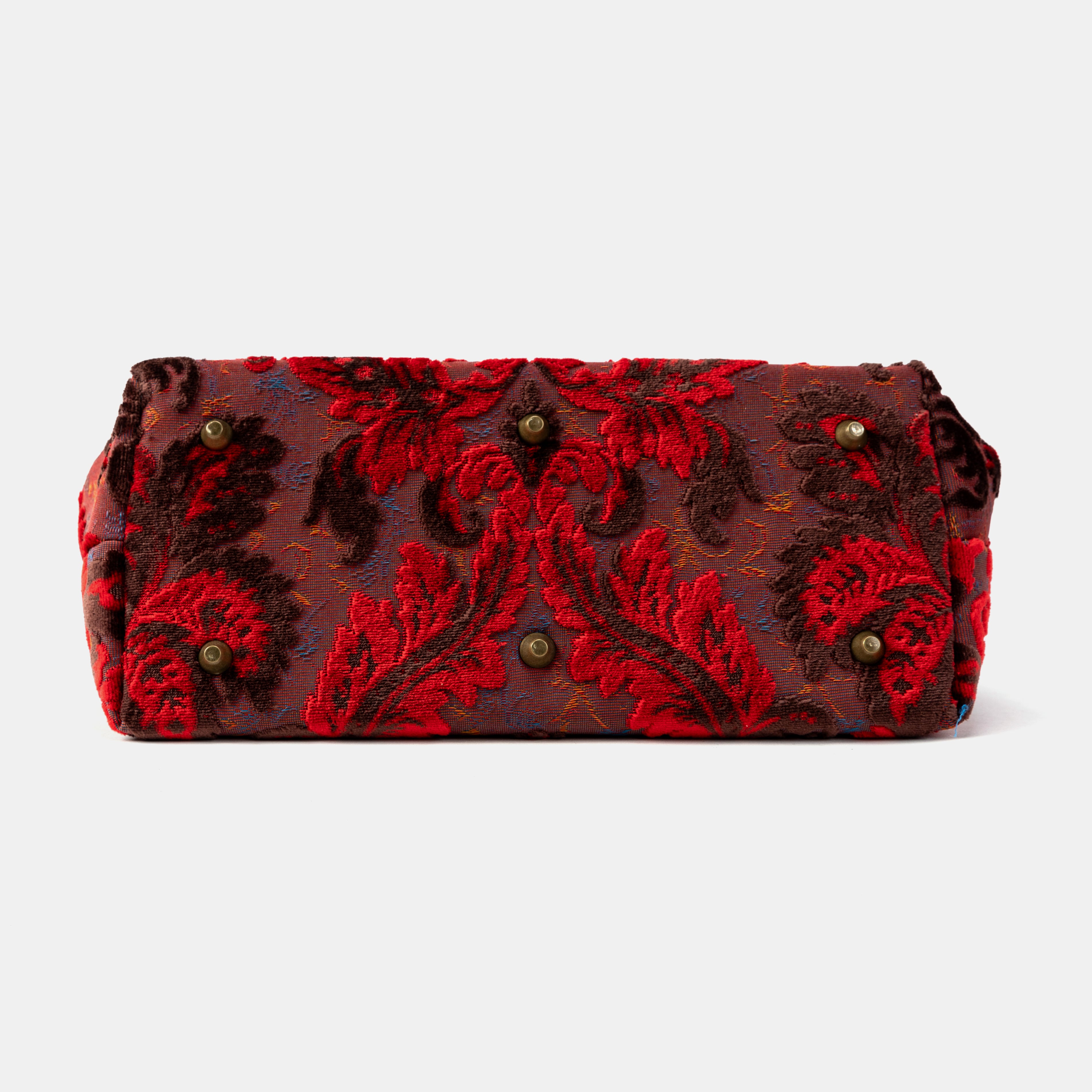 Burnout Velvet Revival Scarlet Carpet Tote Shopper bottom