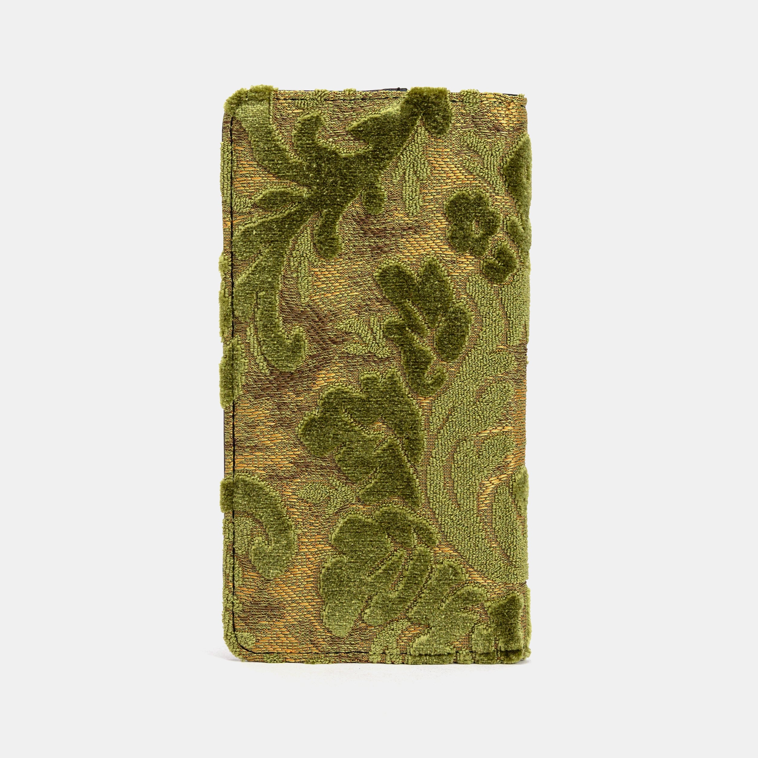 Burnout velvet Fern Green Checkbook Cover Checkbook Cover Carpetbag of America nack