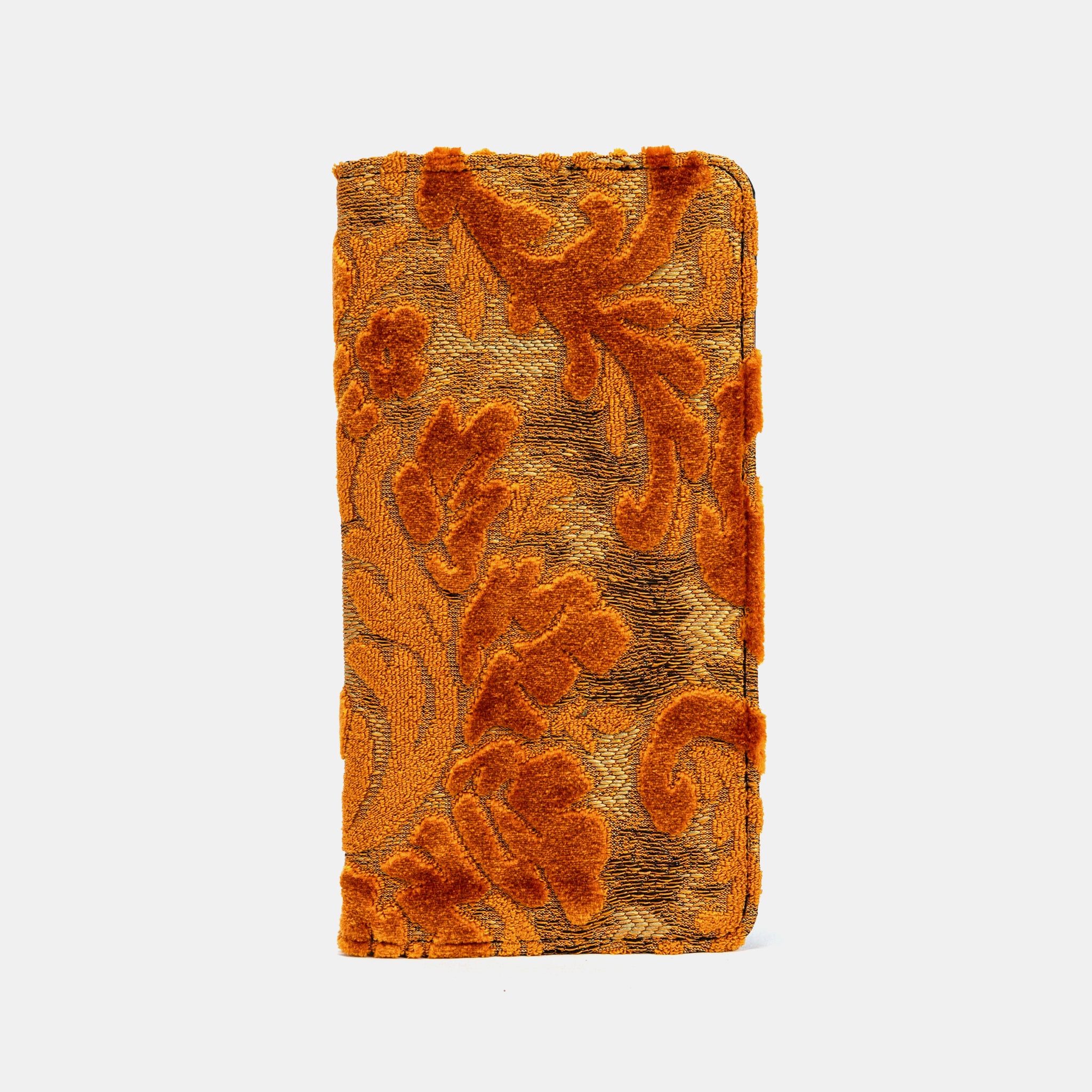 Burnout Velvet Orange Checkbook Cover Checkbook Cover Carpetbag of America