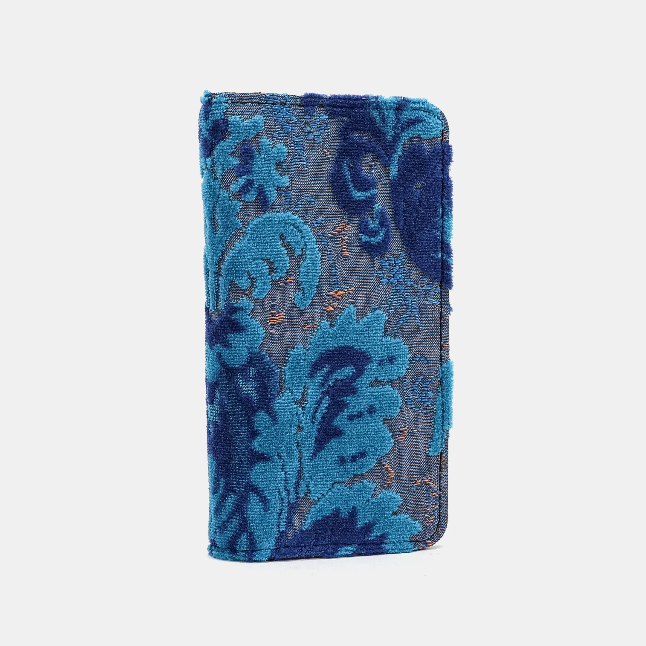 Burnout Velvet Revival Aqua Checkbook Cover