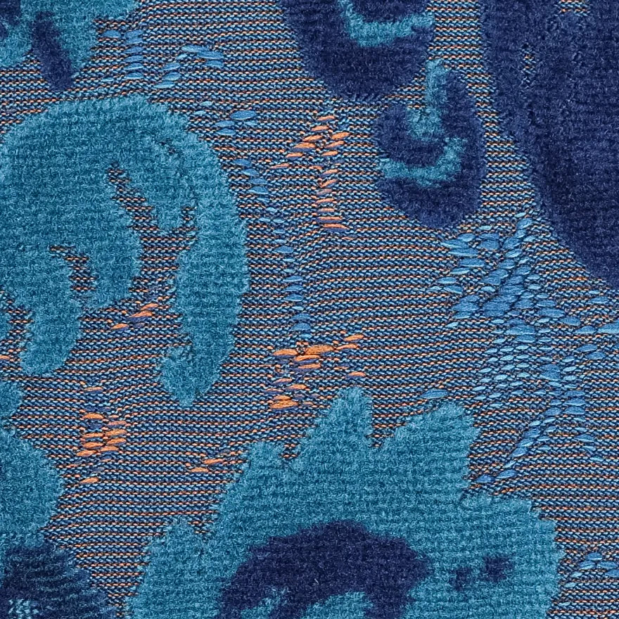 Burnout Velvet Revival Aqua Checkbook Cover