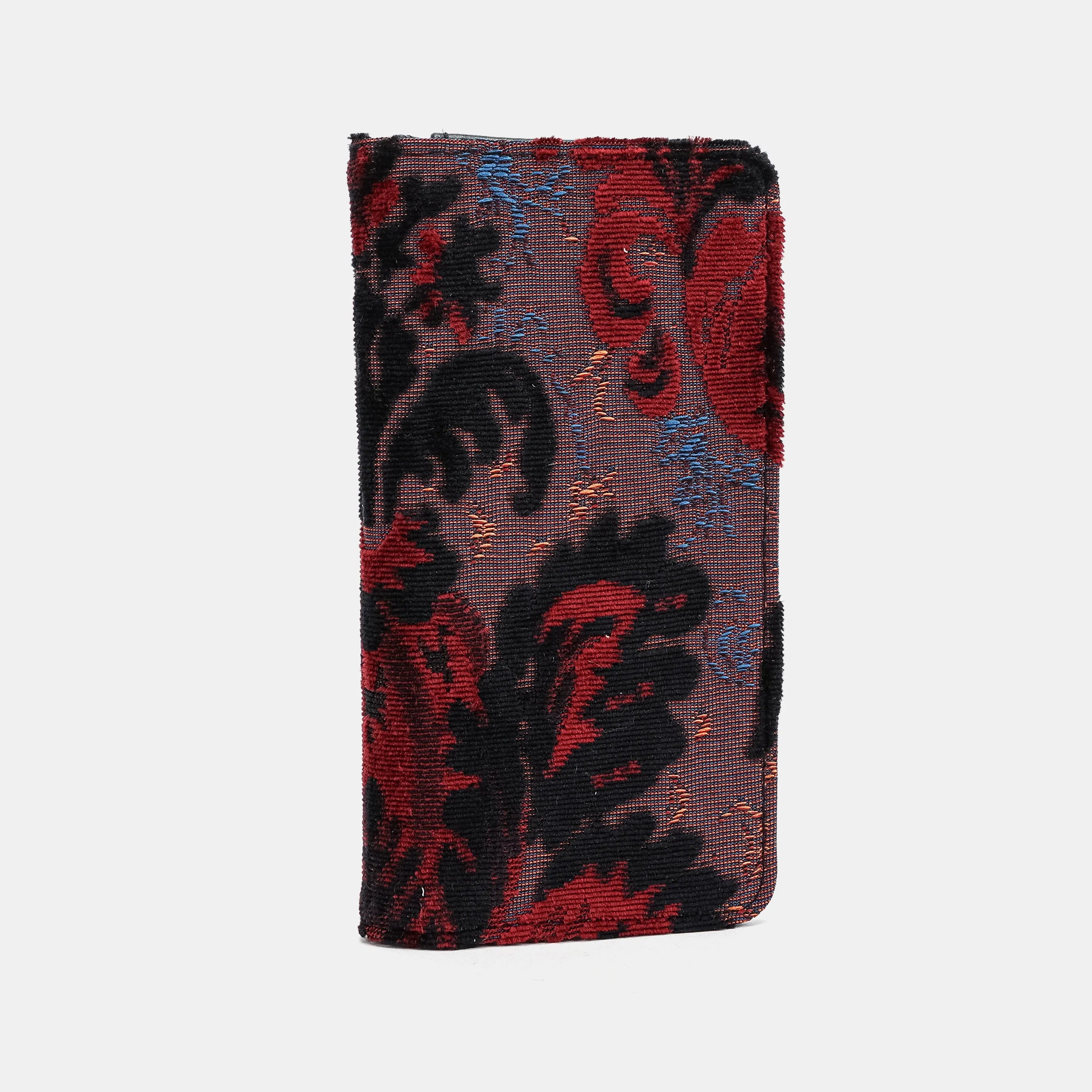 Burnout Velvet Revival Sephia Checkbook Cover