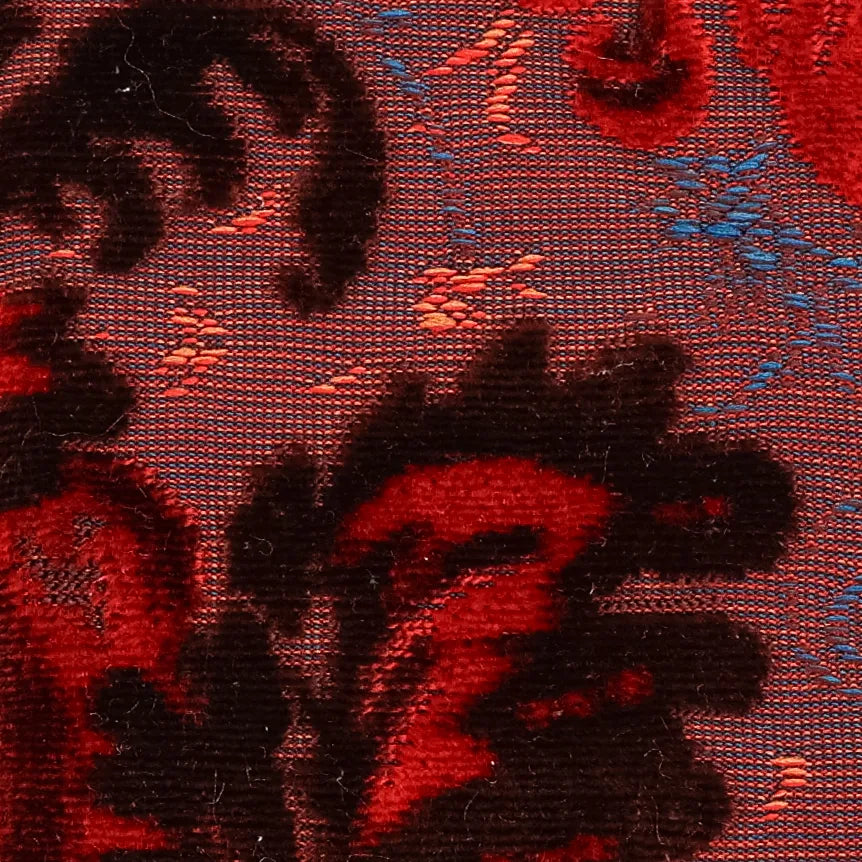 Burnout Velvet Revival Scarlet Checkbook Cover