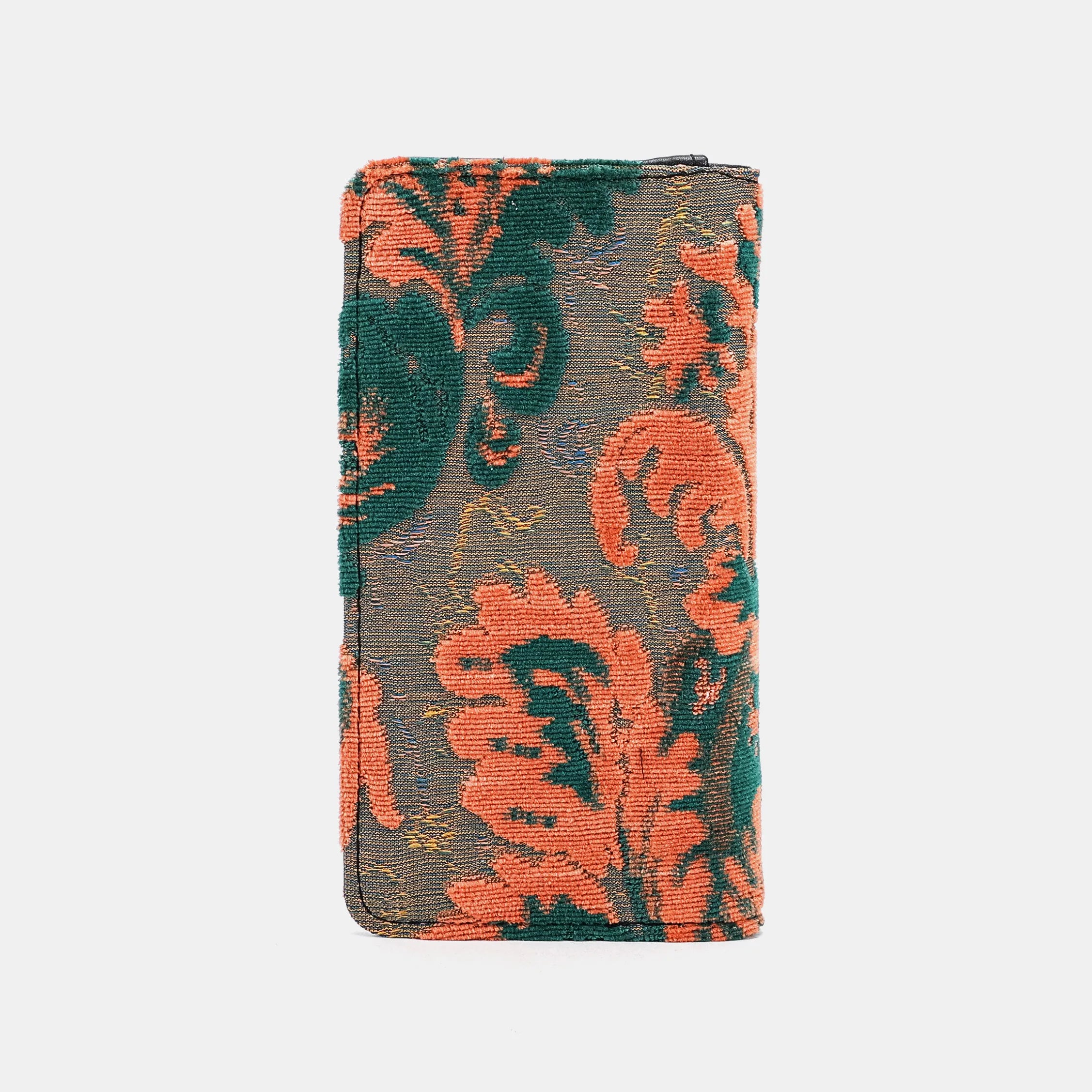 Burnout Velvet Revival Jade Checkbook Cover