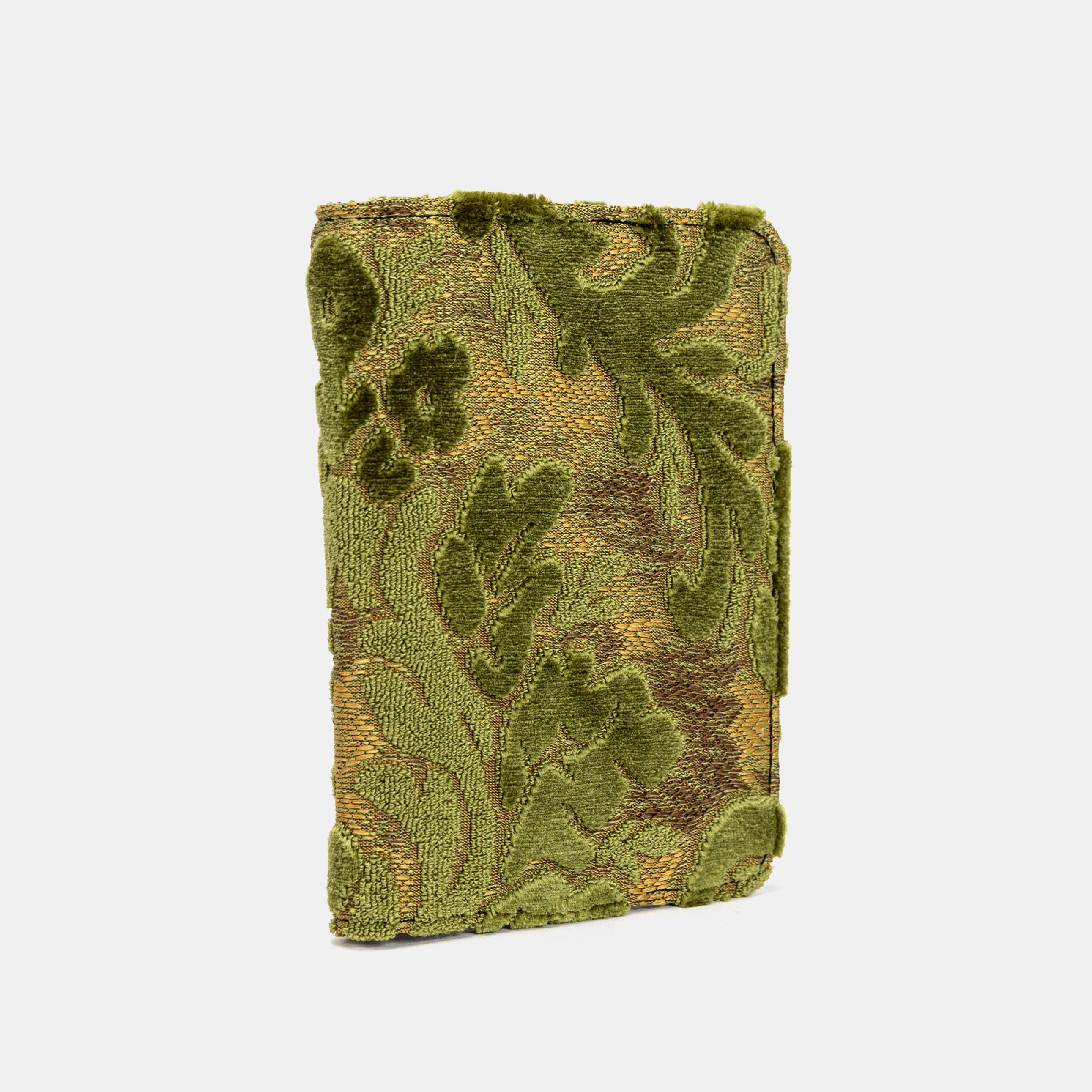 Burnout Velvet Fern Green Passport Cover Carpetbag of America side