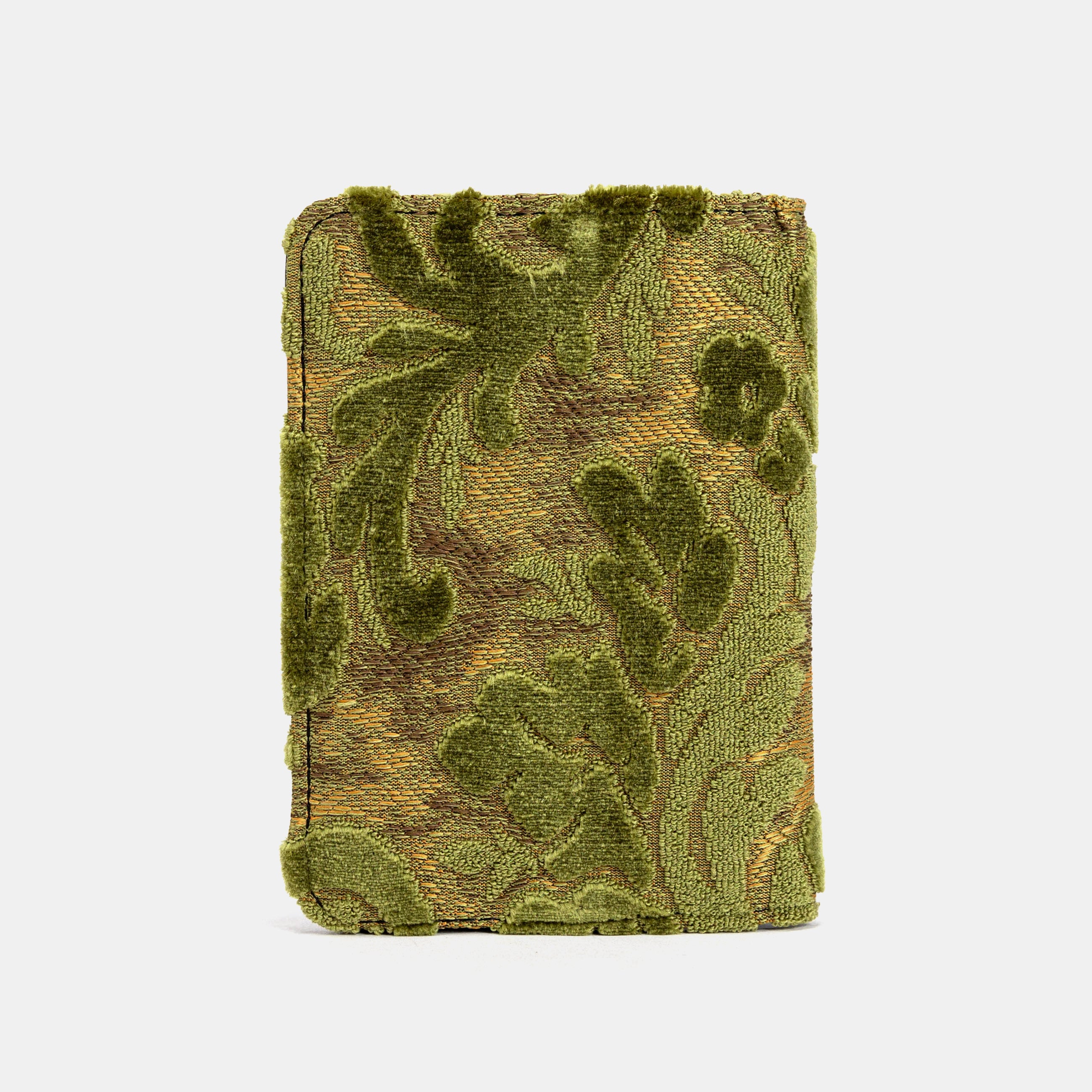 Burnout Velvet Fern Green Passport Cover Carpetbag of America back