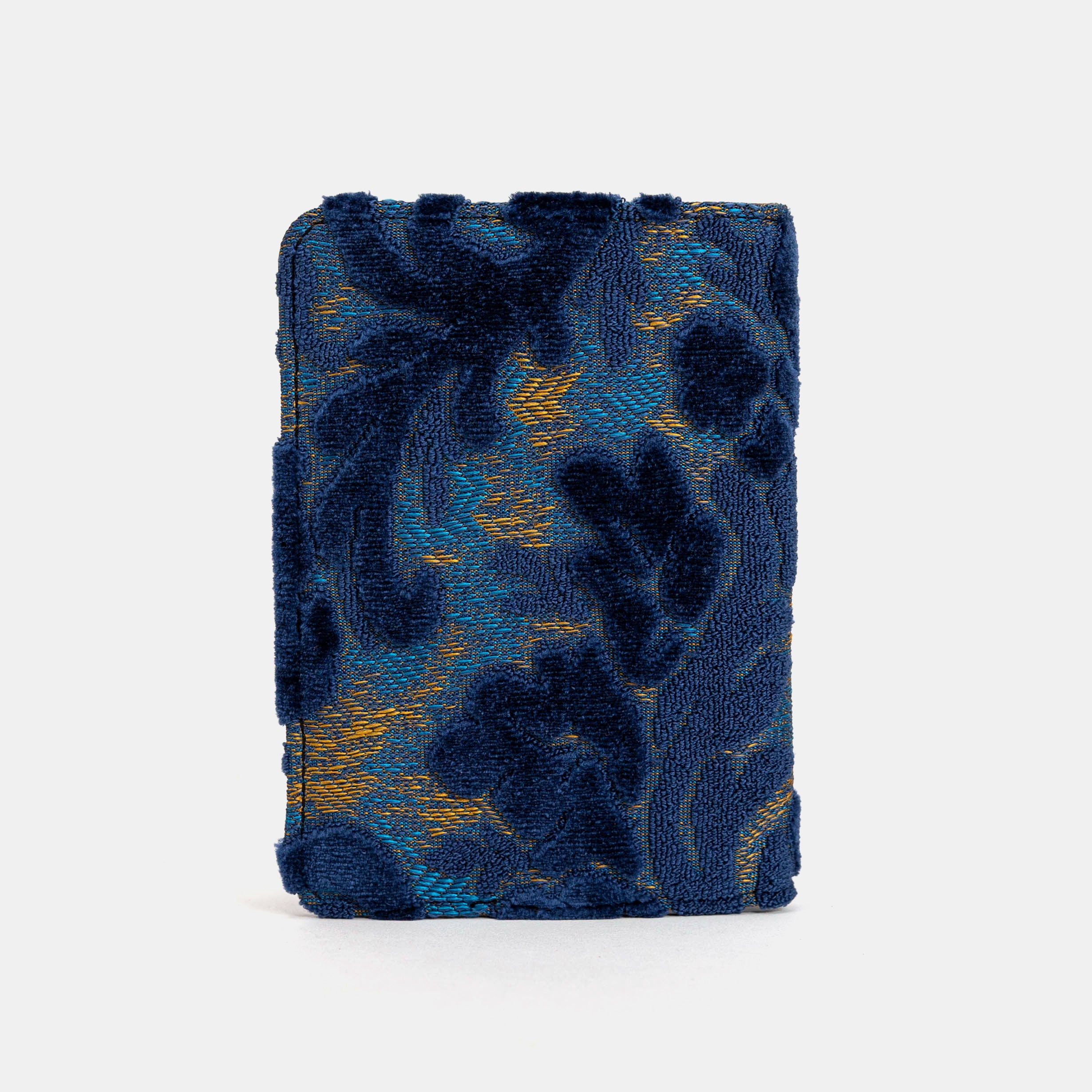 Burnout Velvet Navy Passport Cover Carpetbag of America back