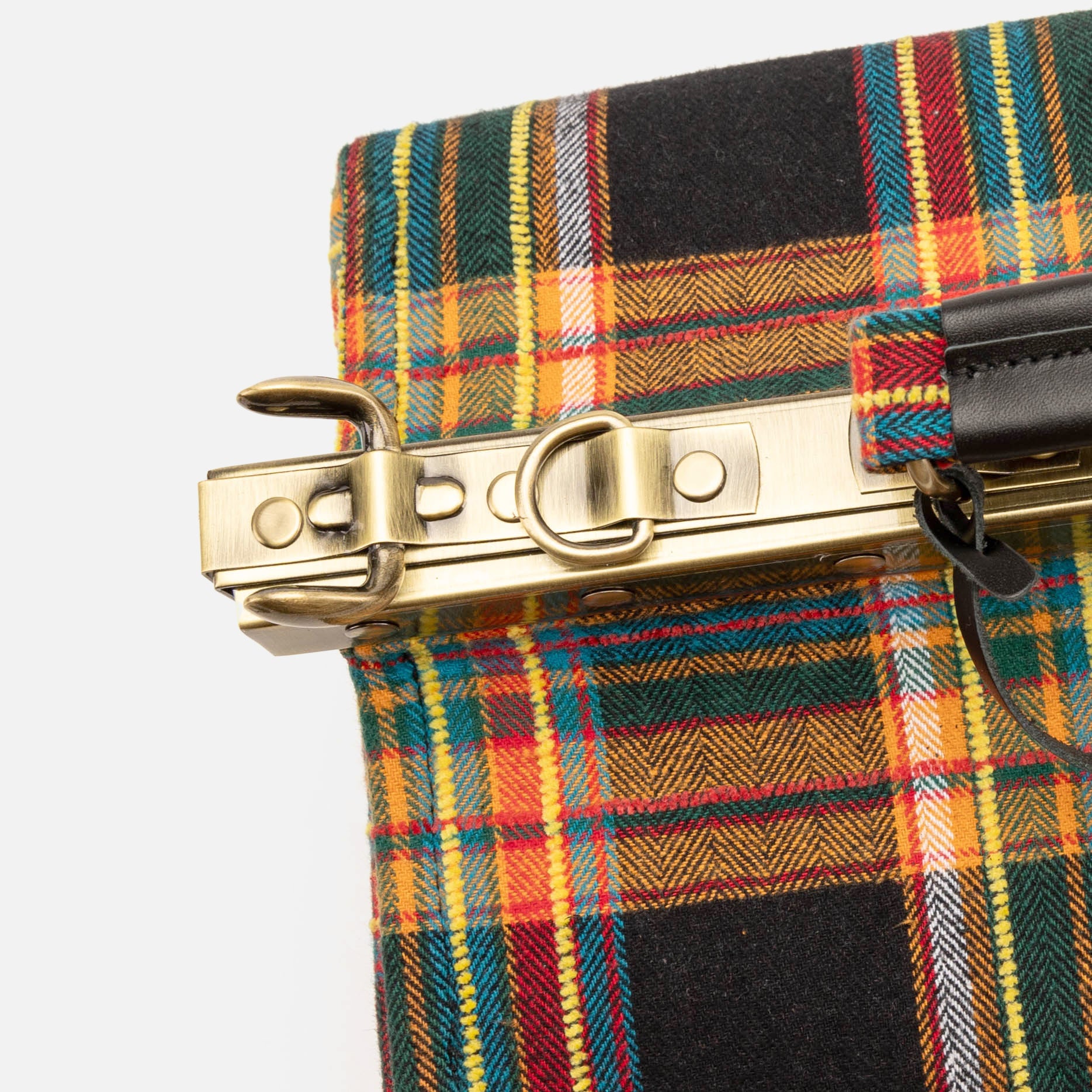 Tartan Stewart Black Genevieve Carpet Gladstone Bag frame