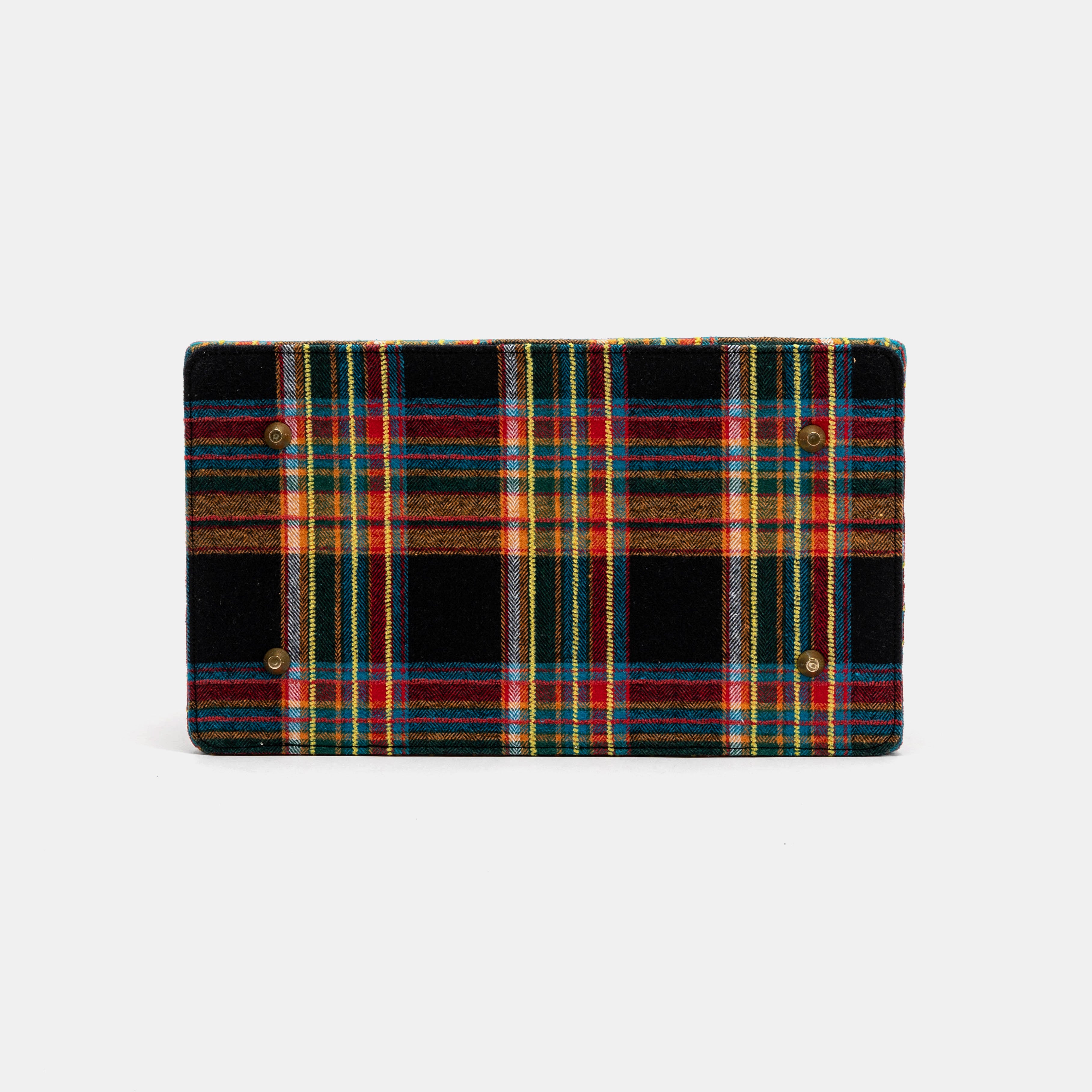 Tartan Stewart Black Genevieve Carpet Gladstone Bag bottom