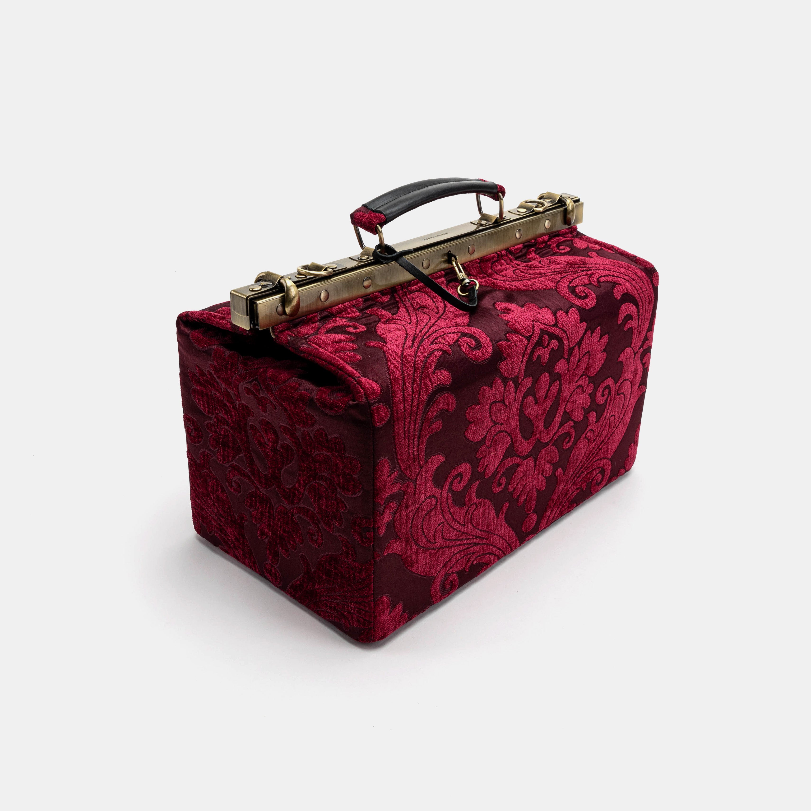 Queen Wine Genevieve Carpet Gladstone Bag front side