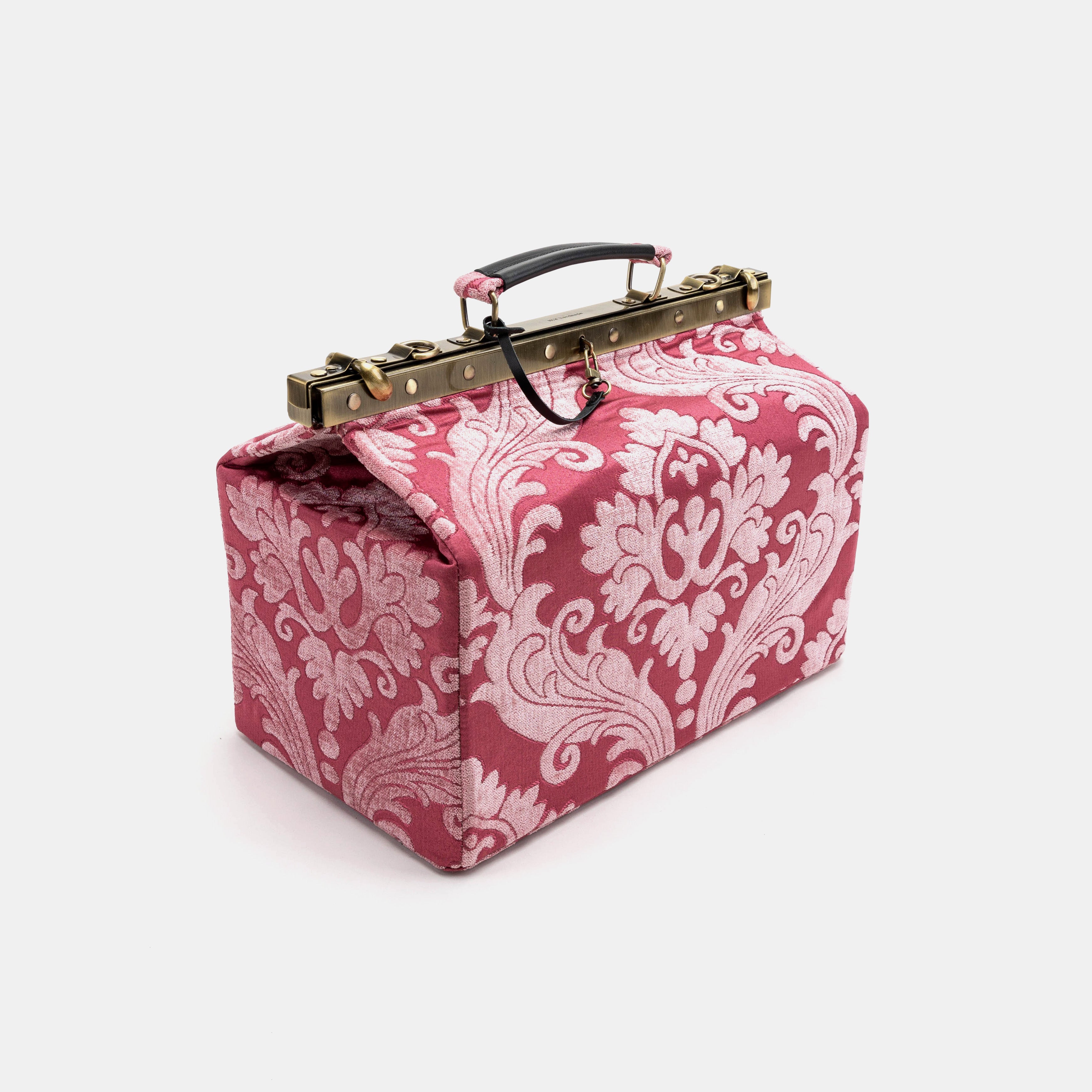 Queen Rose Pink Genevieve Carpet Gladstone Bag front side