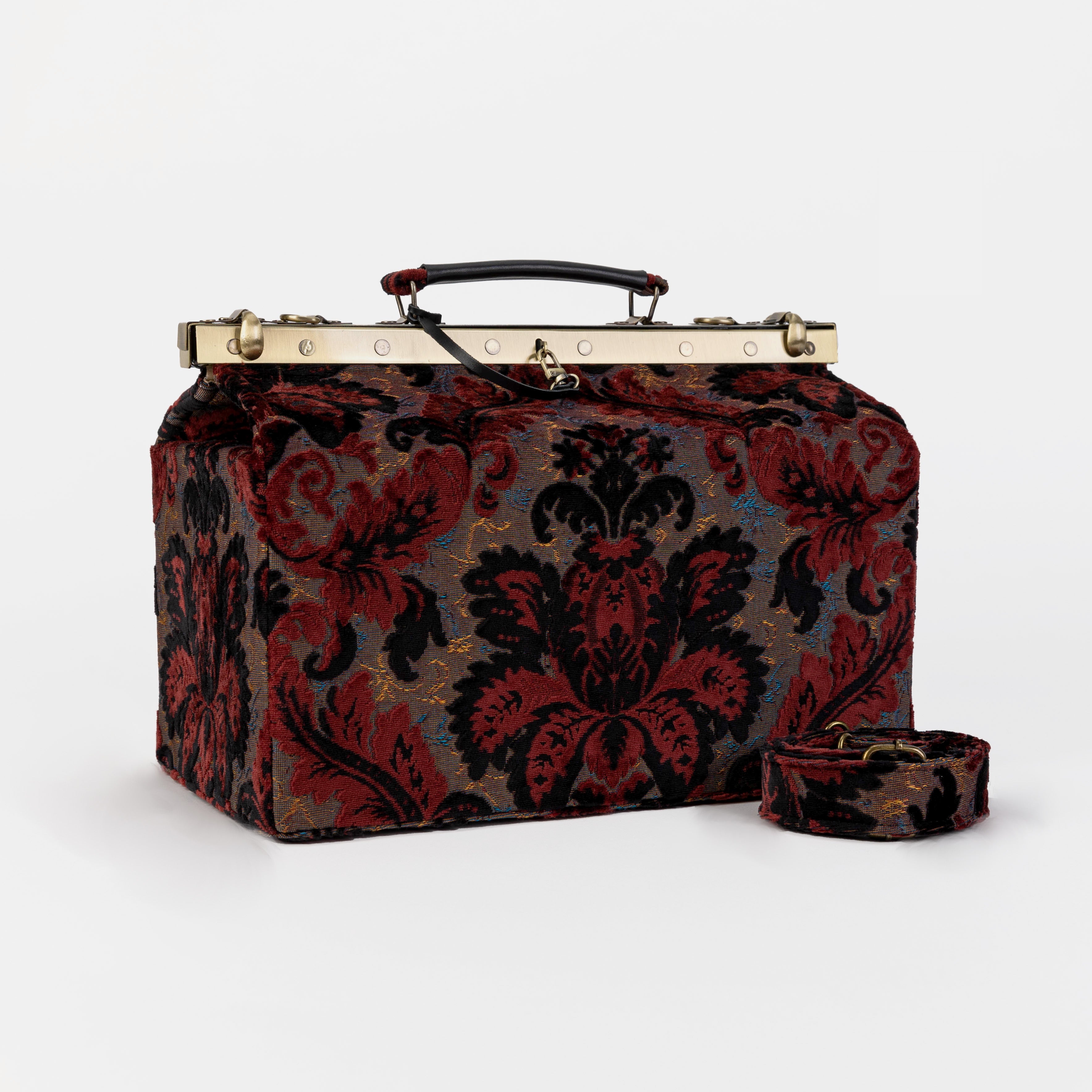 Burnout Velvet Revival Sephia Genevieve Carpet Gladstone Bag Doctor Bag of America main