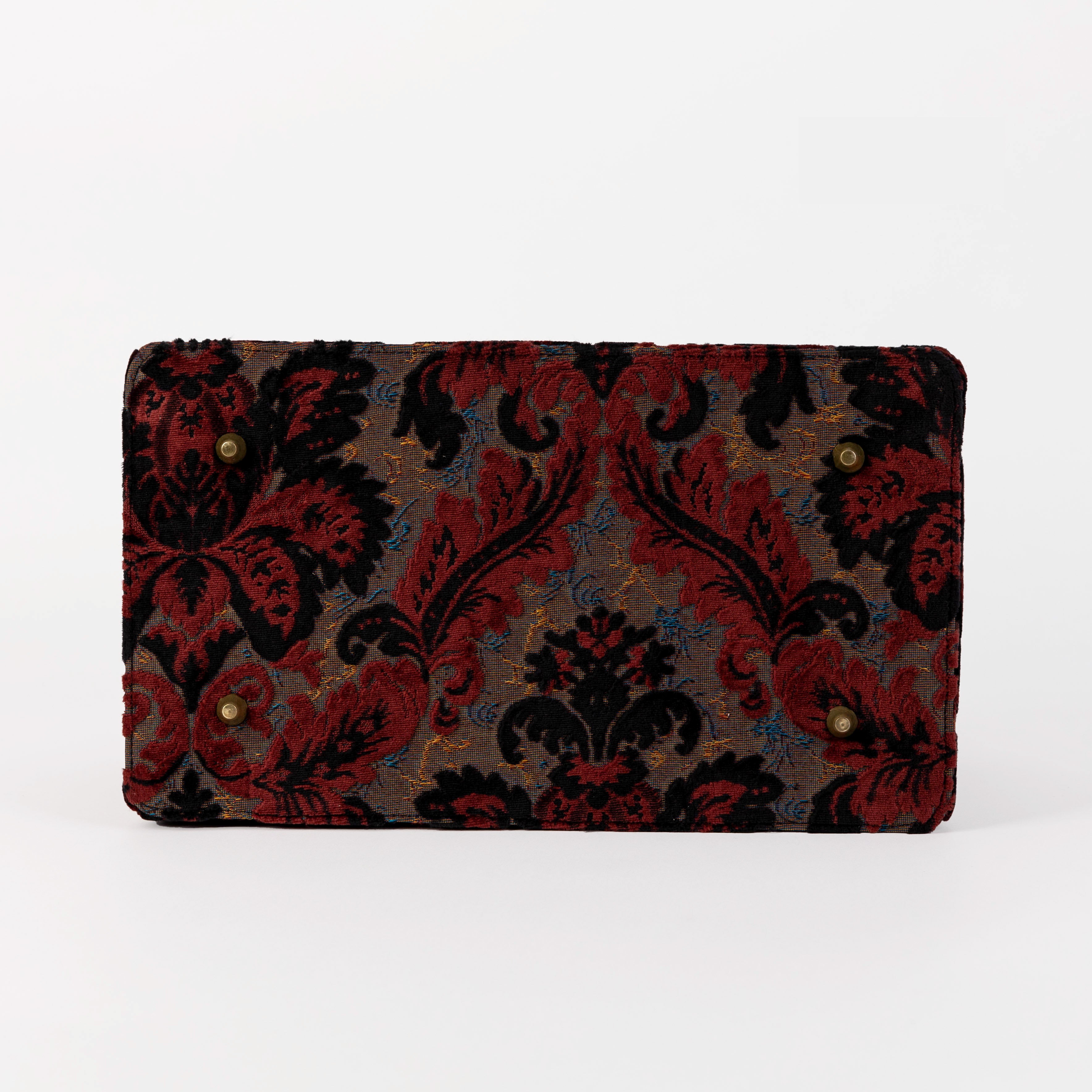 Burnout Velvet Revival Sephia Genevieve Carpet Gladstone Bag Doctor Bag of America bottom