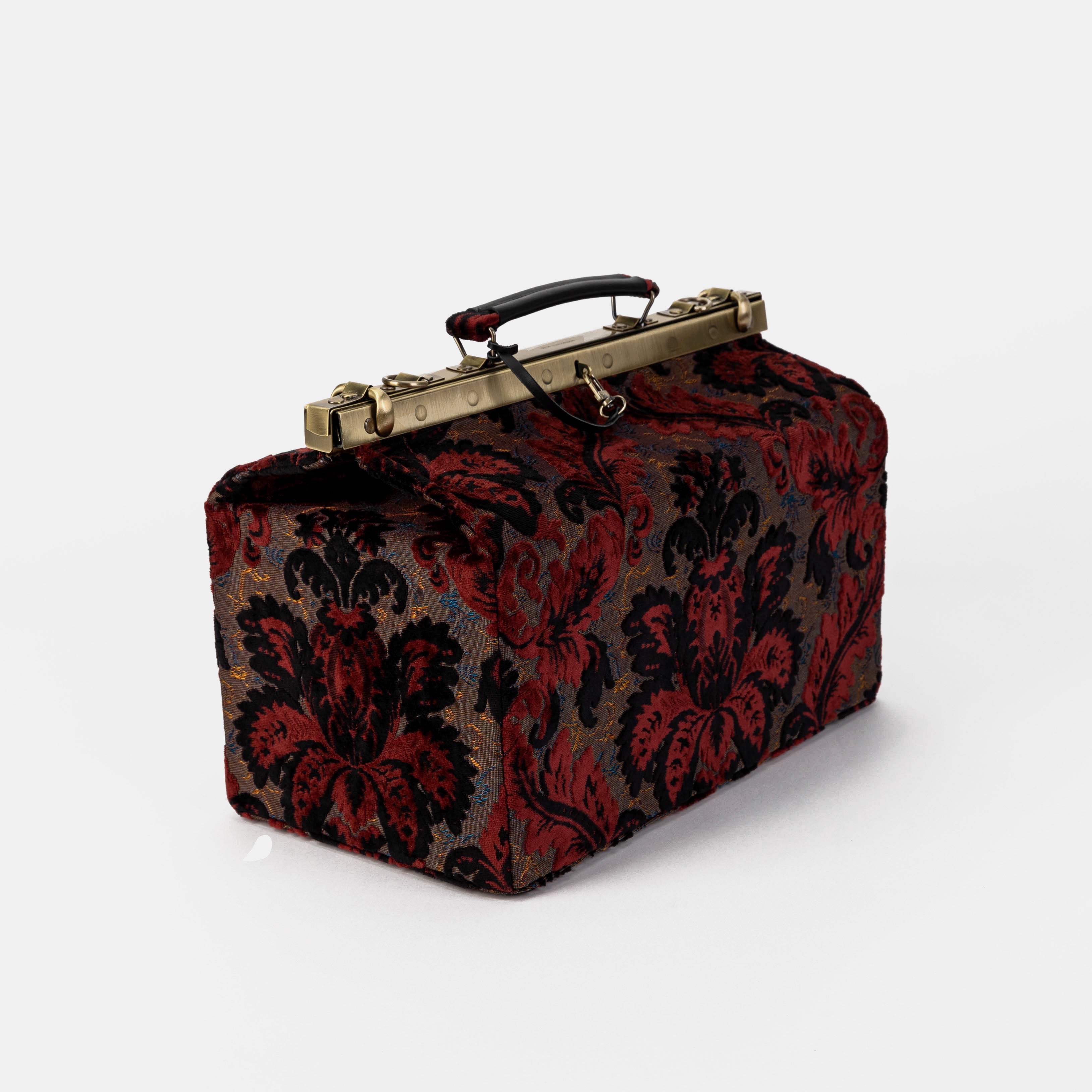 Burnout Velvet Revival Sephia Genevieve Carpet Gladstone Bag Doctor Bag of America side