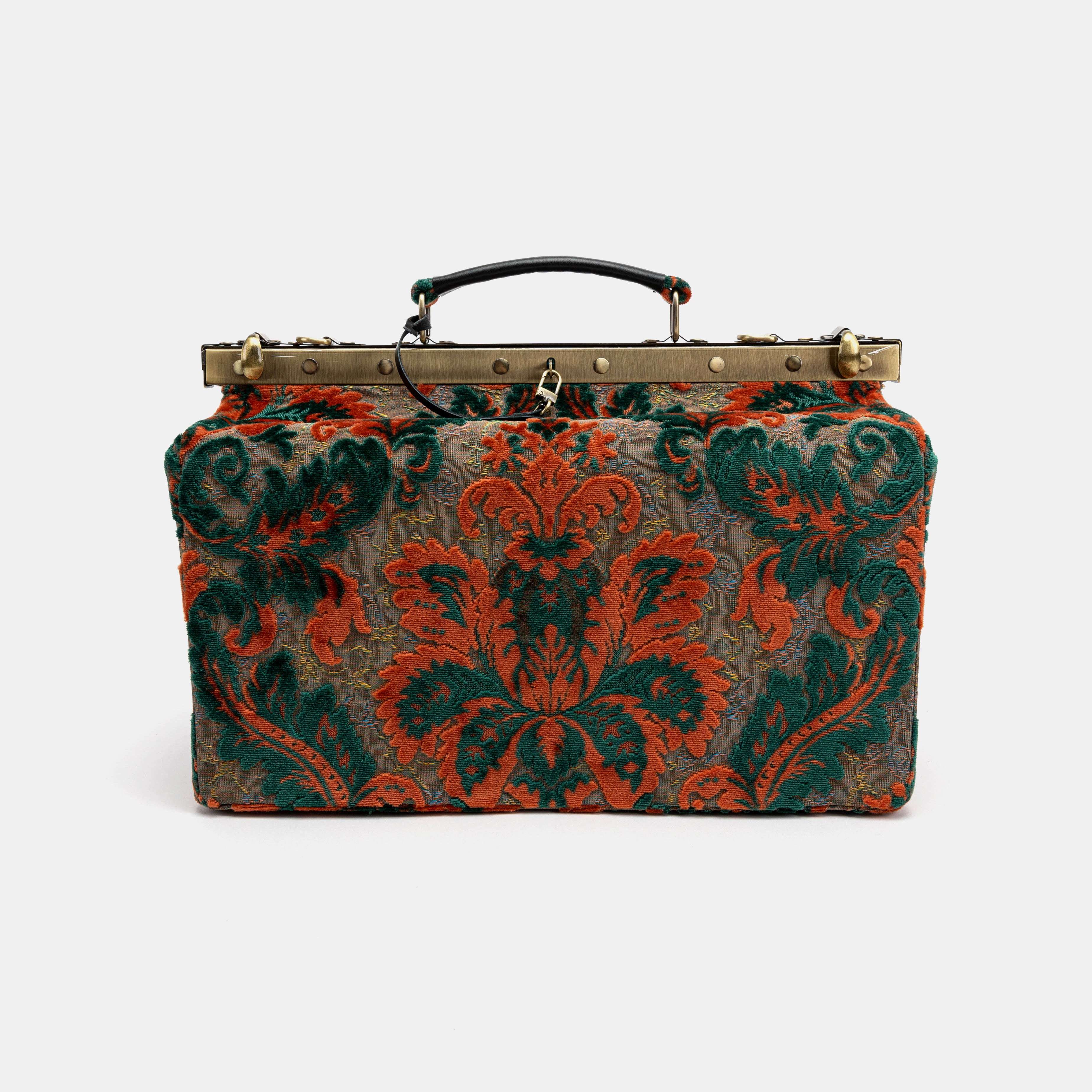 Burnout Velvet Revival Jade Genevieve Carpet Gladstone Bag front
