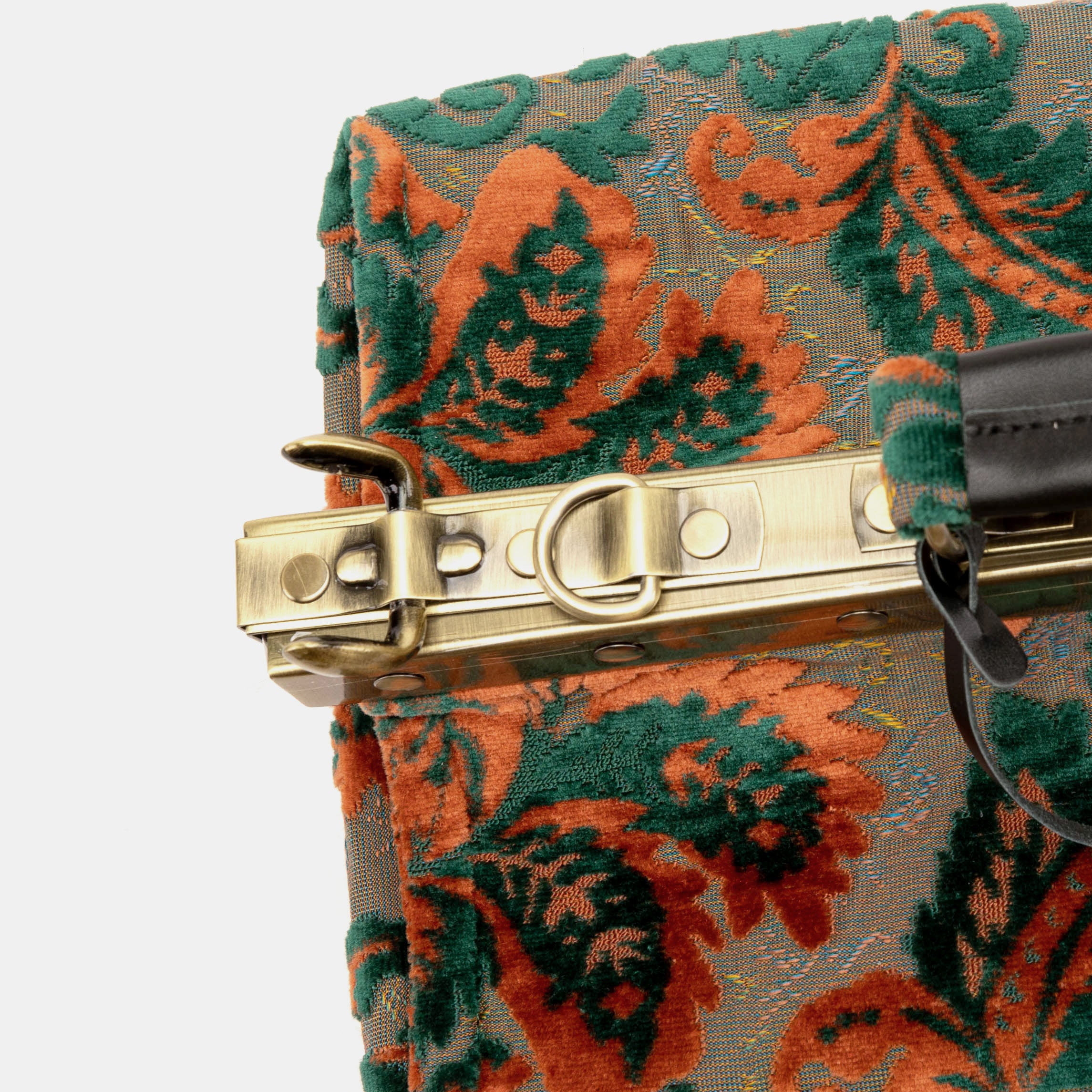 Burnout Velvet Revival Jade Genevieve Carpet Gladstone Bag frame