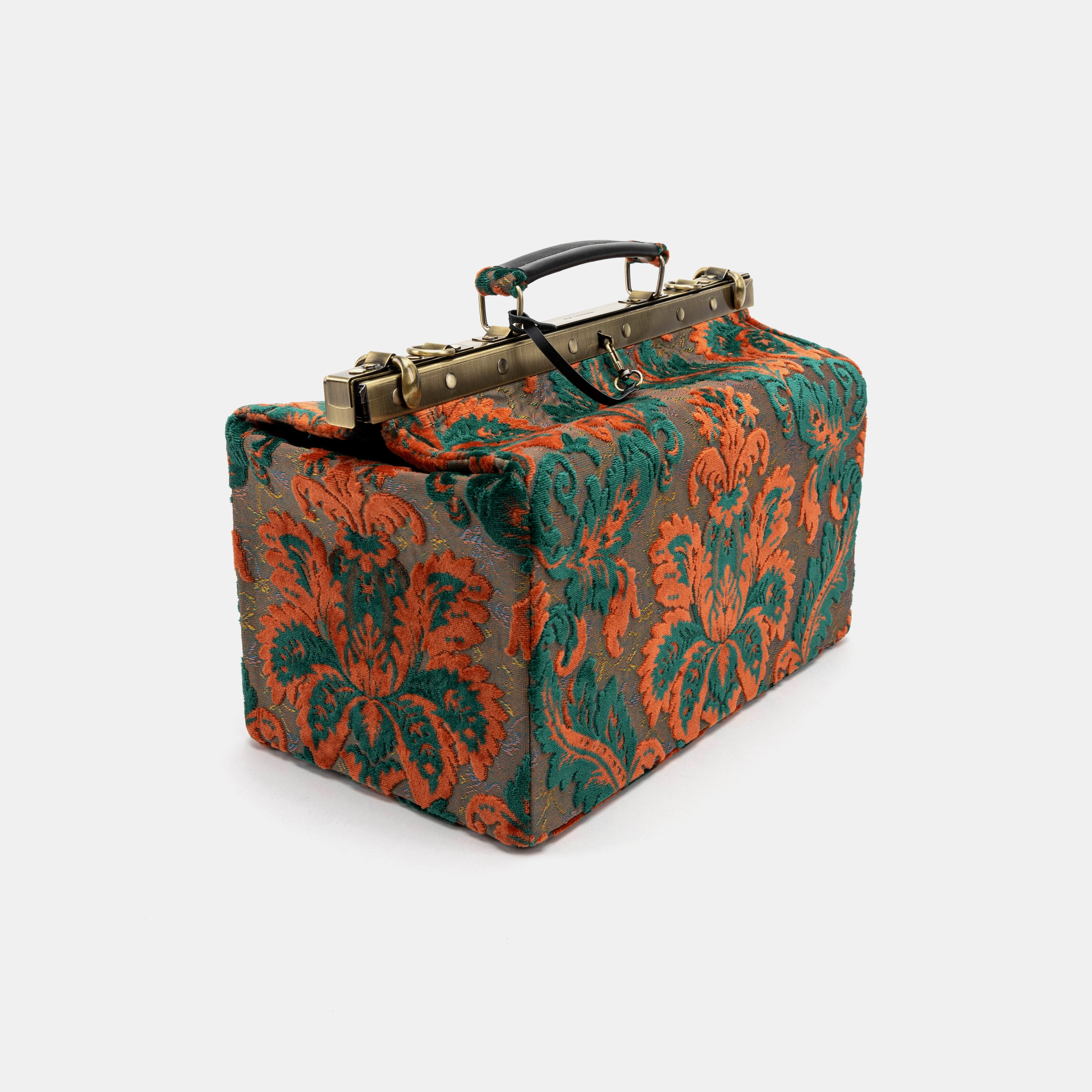 Burnout Velvet Revival Jade Genevieve Carpet Gladstone Bag front side