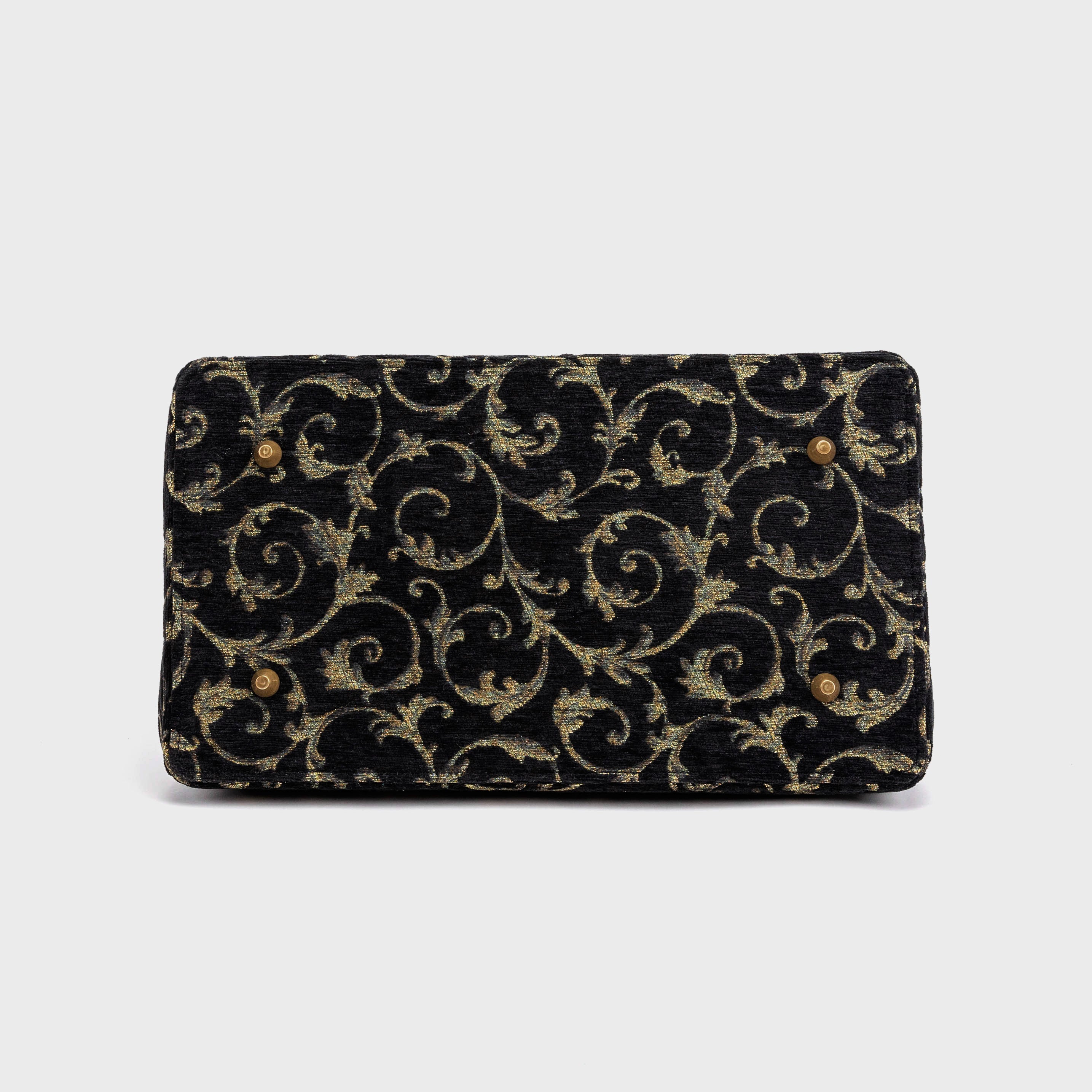 Vintage Scroll Black Green Celine Carpet Gladstone Bag of America bottom