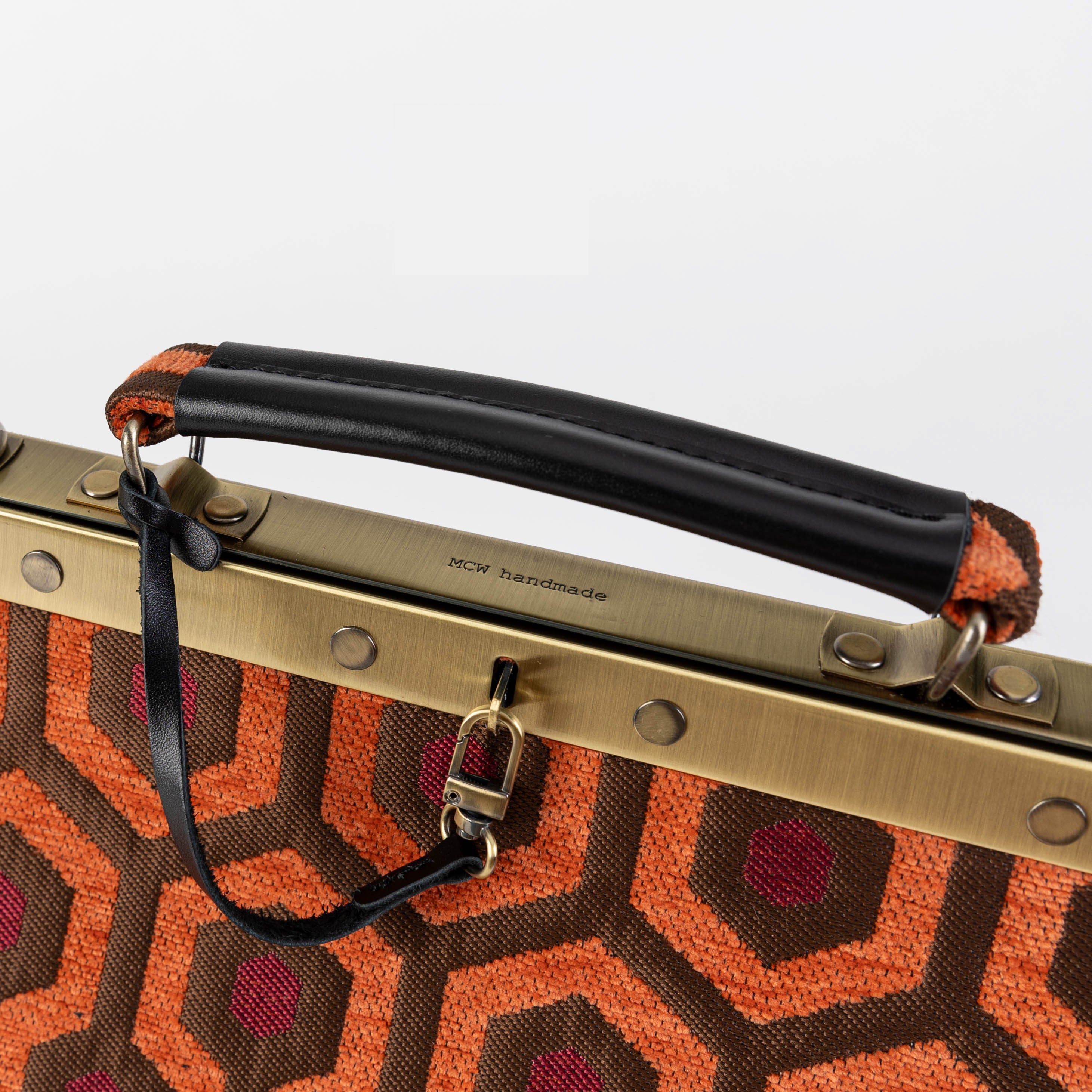 "The Shining" Overlook Hotel Celine Carpet Gladstone Bag Doctor Bag of America Carpetbagger logo
