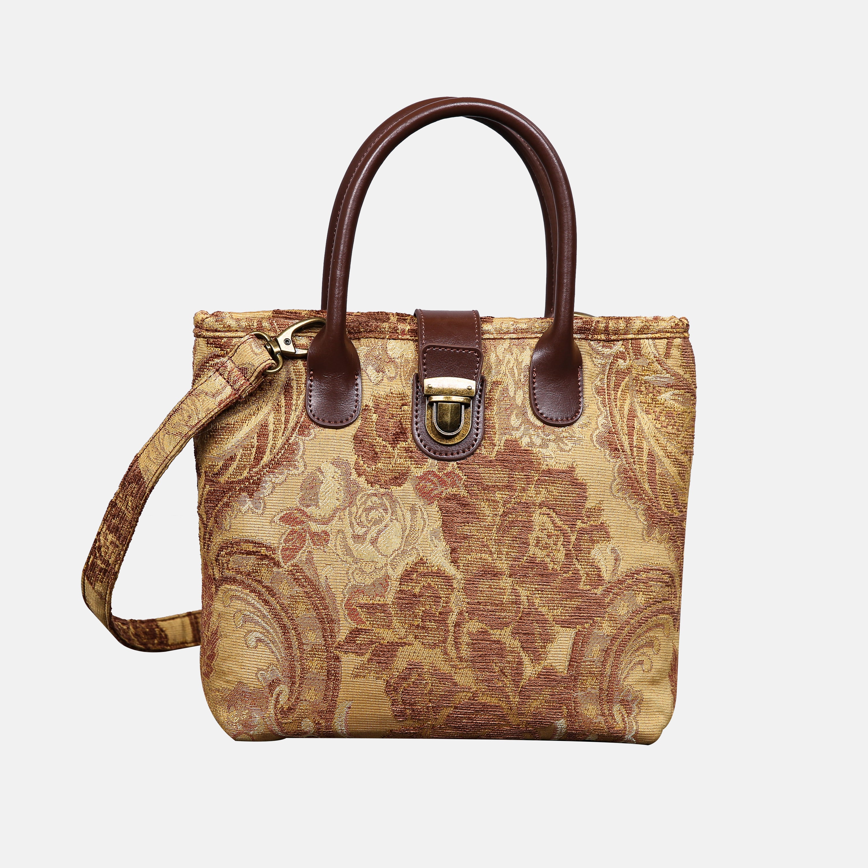 Floral Vintage Tuck Lock Carpet Satchel carpet bag MCW Handmade