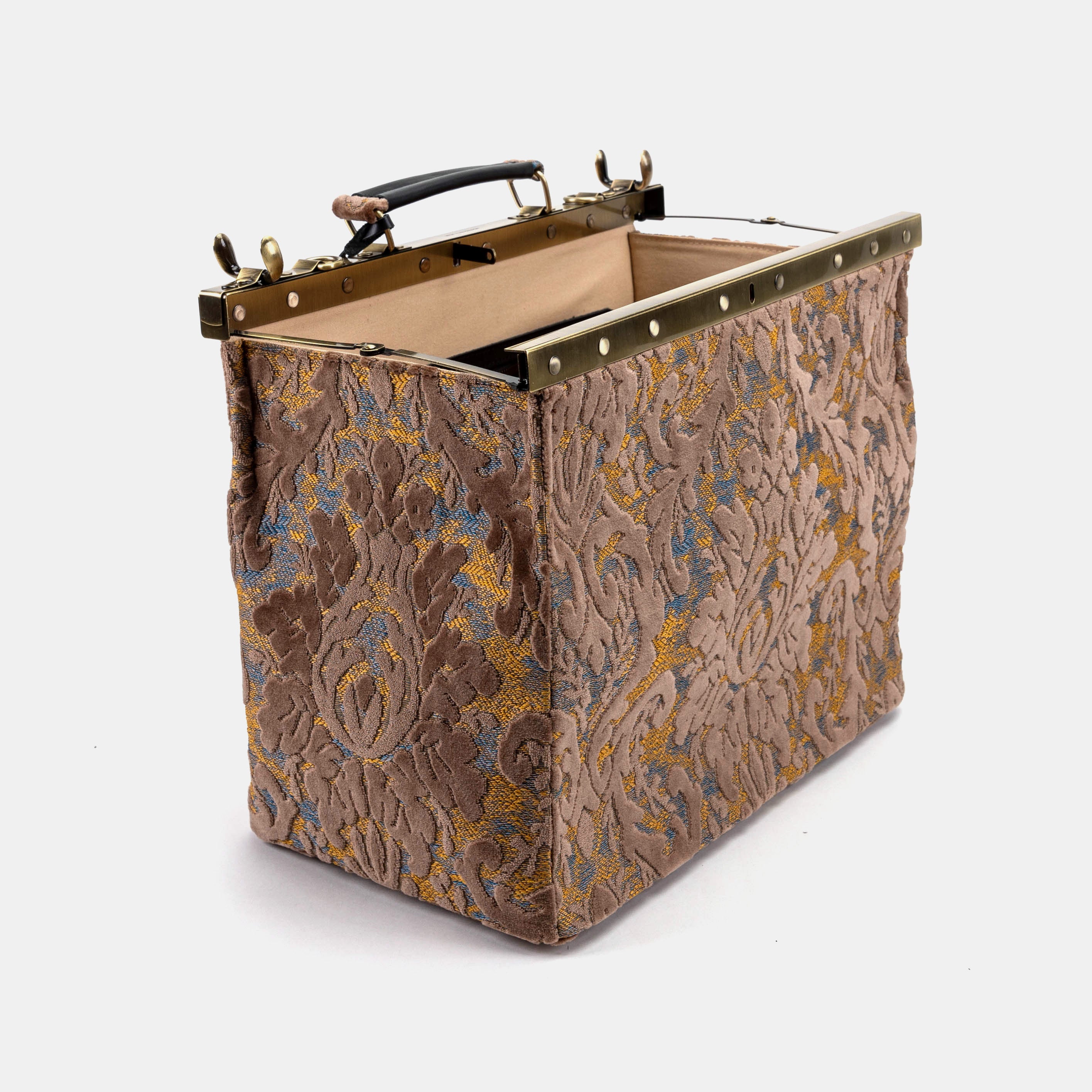 Burnout Velvet Camel Celine Carpet Gladstone Bag opening