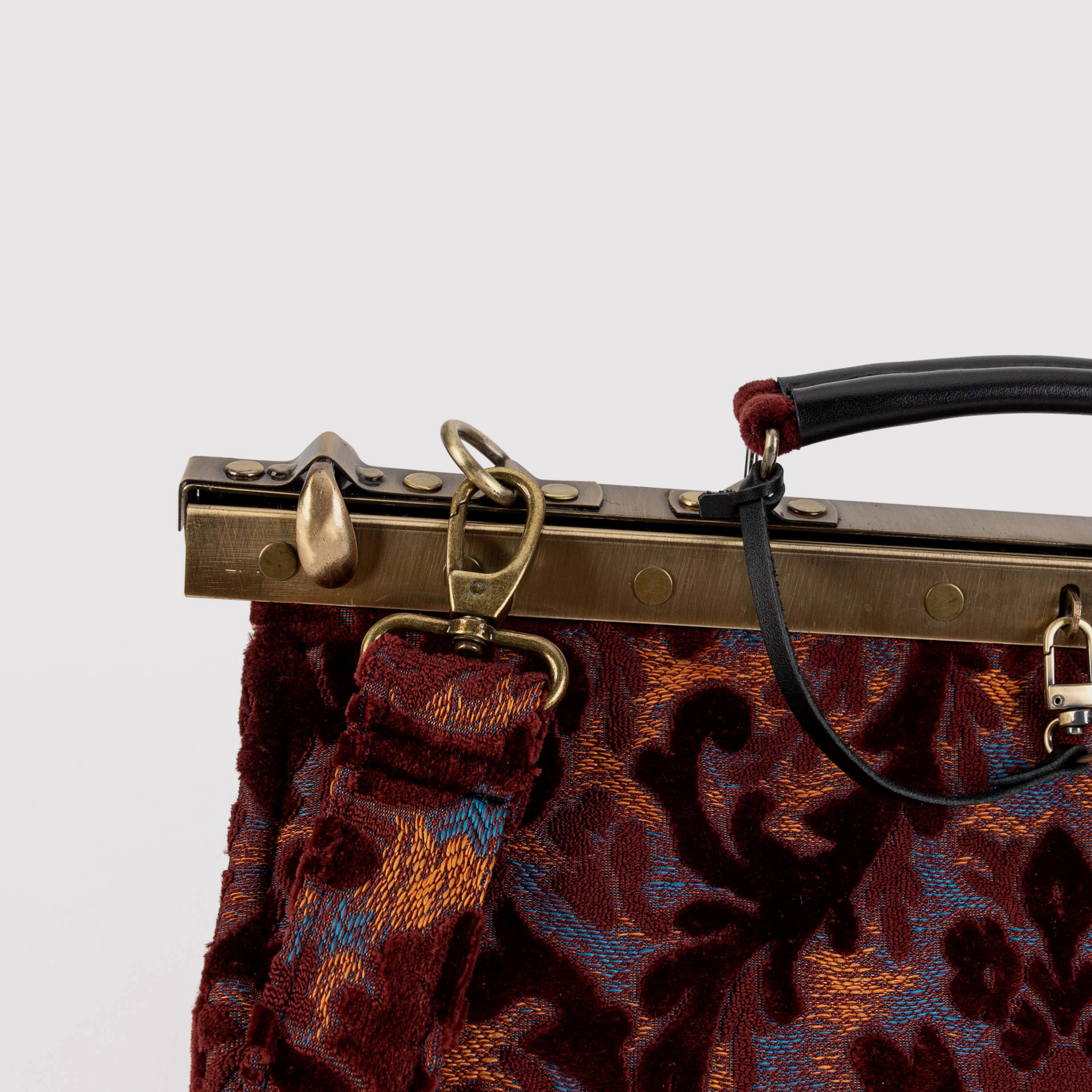 Burnout Velvet Wine Celine Carpet Gladstone Bag clasp