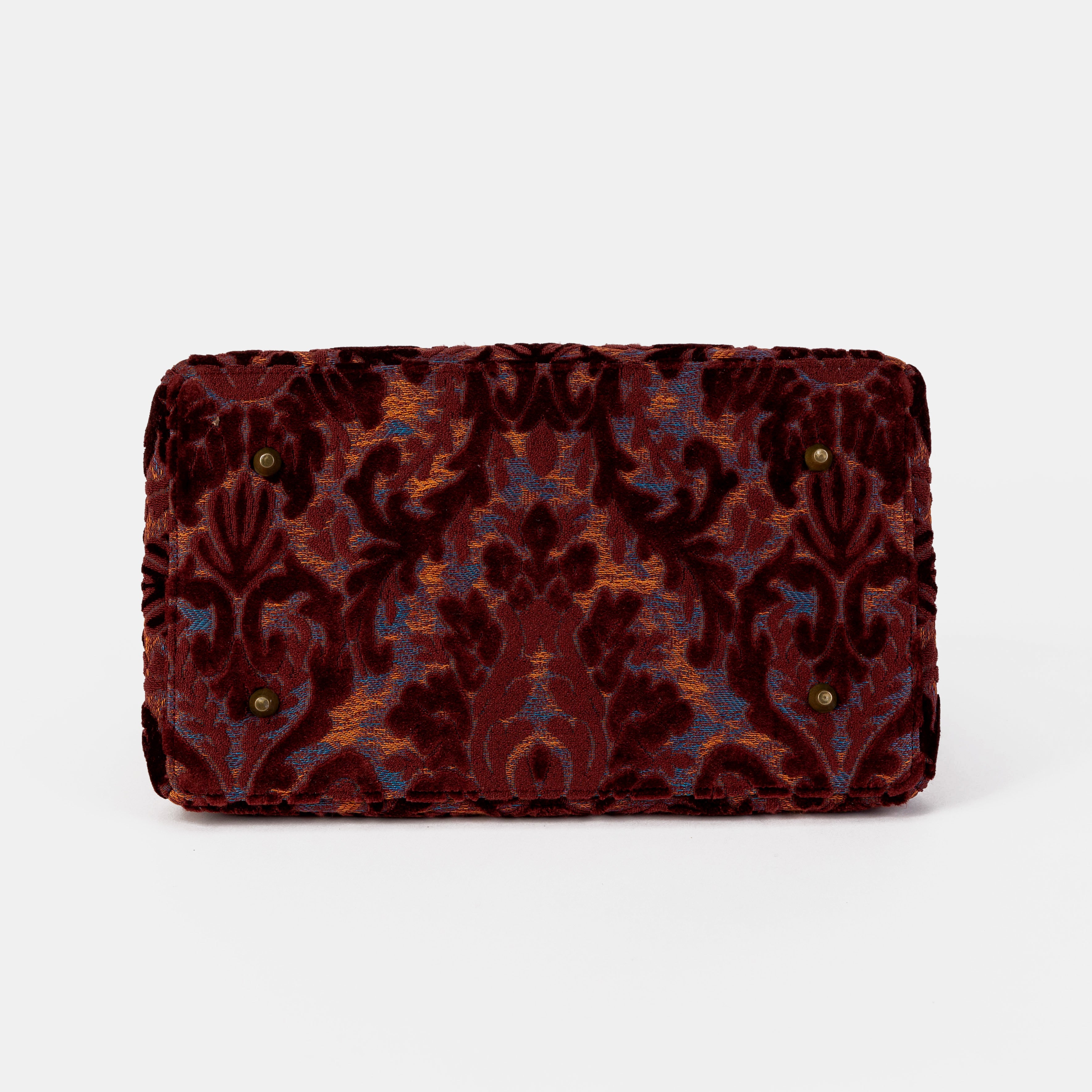 Burnout Velvet Wine Celine Carpet Gladstone Bag bottom