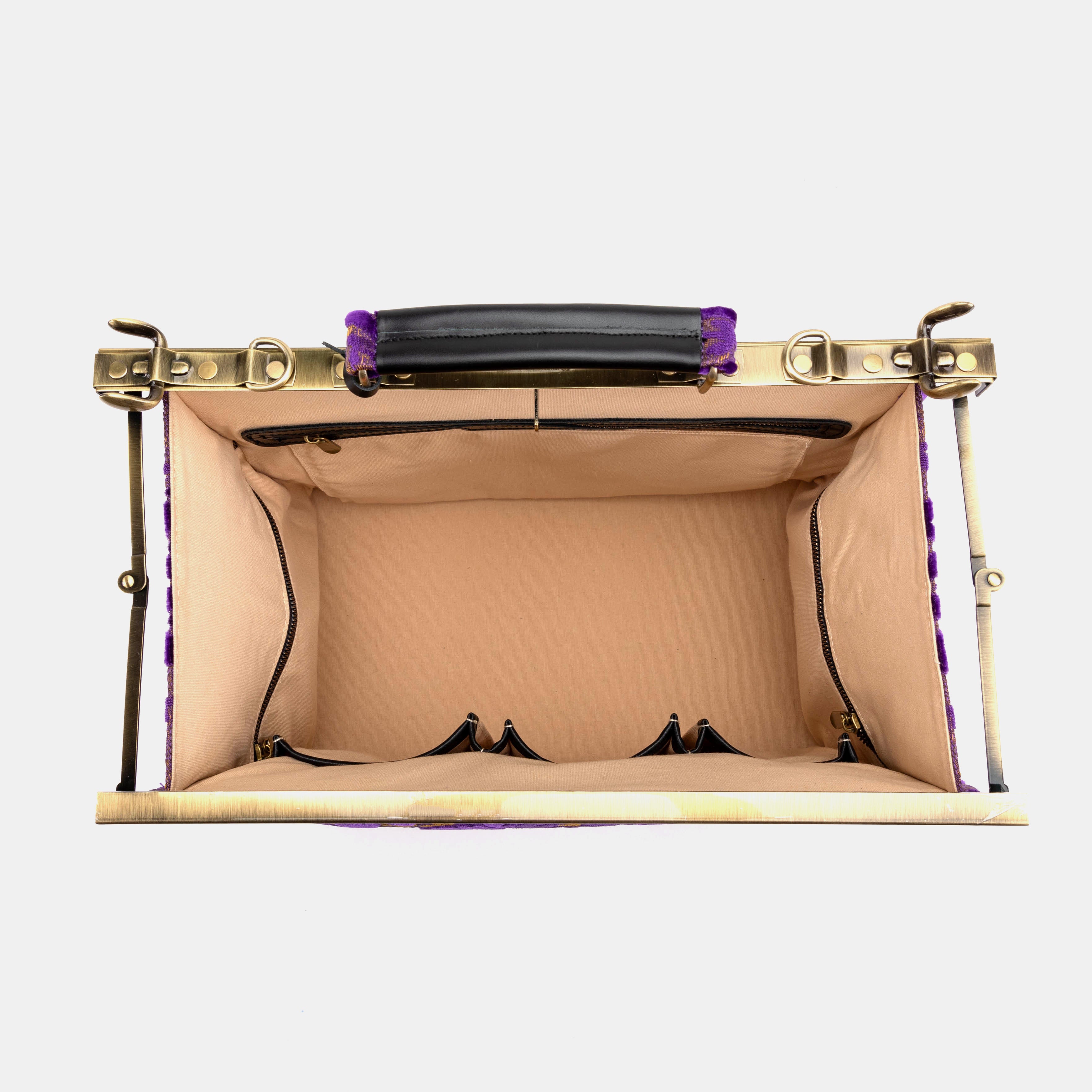 Burnout Velvet Purple Celine Carpet Gladstone Bag of America inside