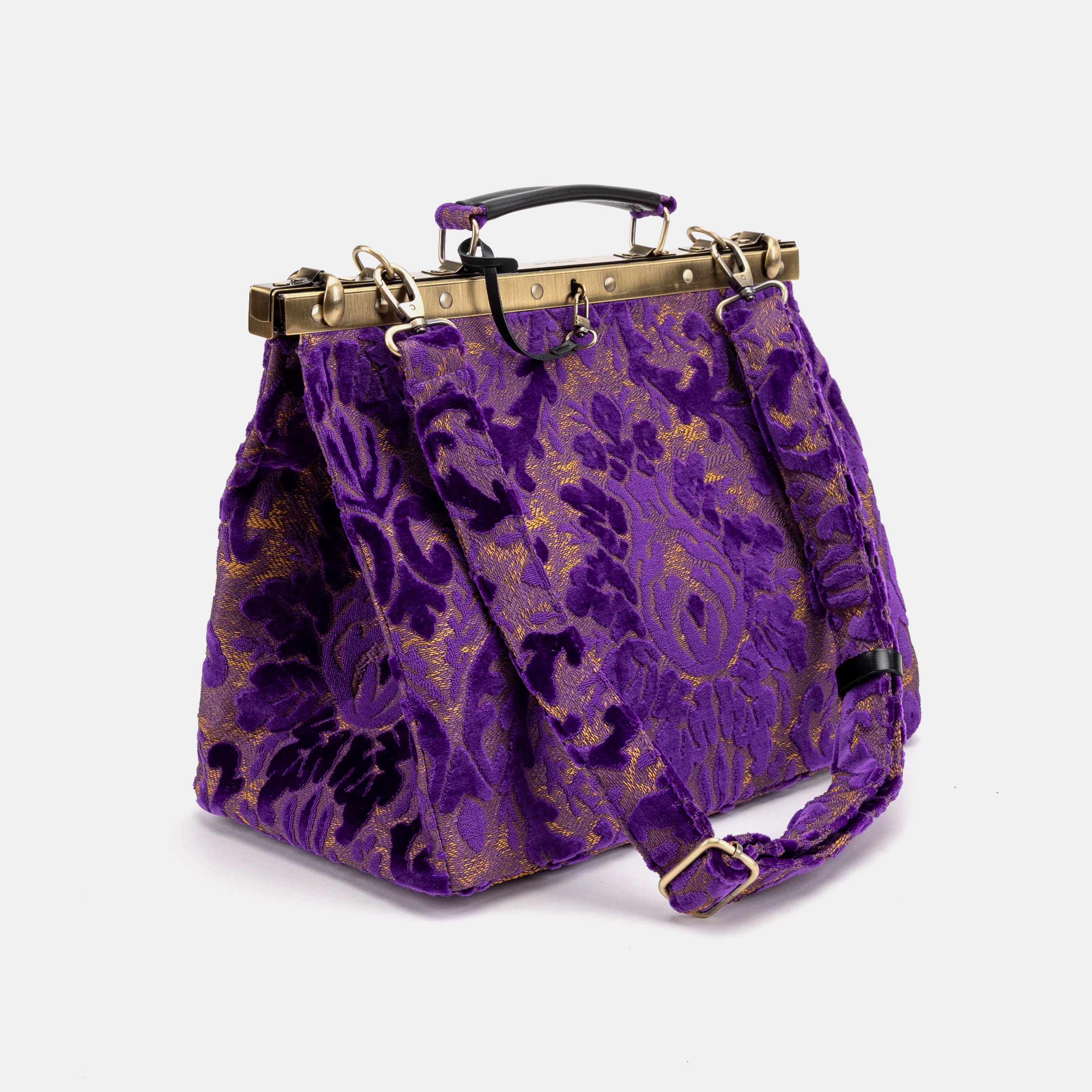 Burnout Velvet Purple Celine Carpet Gladstone Bag of America with shoulder strap
