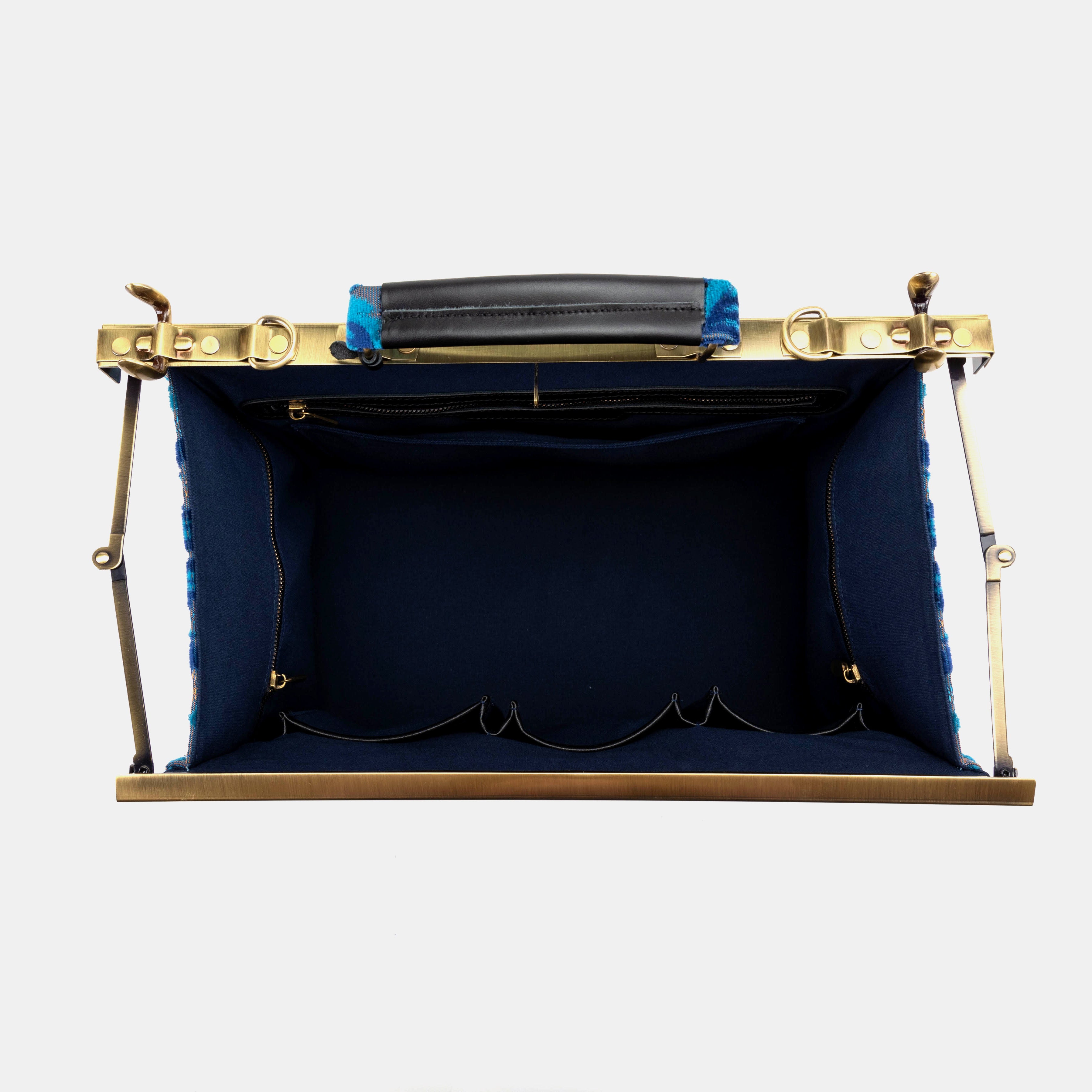 Burnout Velvet Revival Aqua Celine Carpet Gladstone Bag of America inside