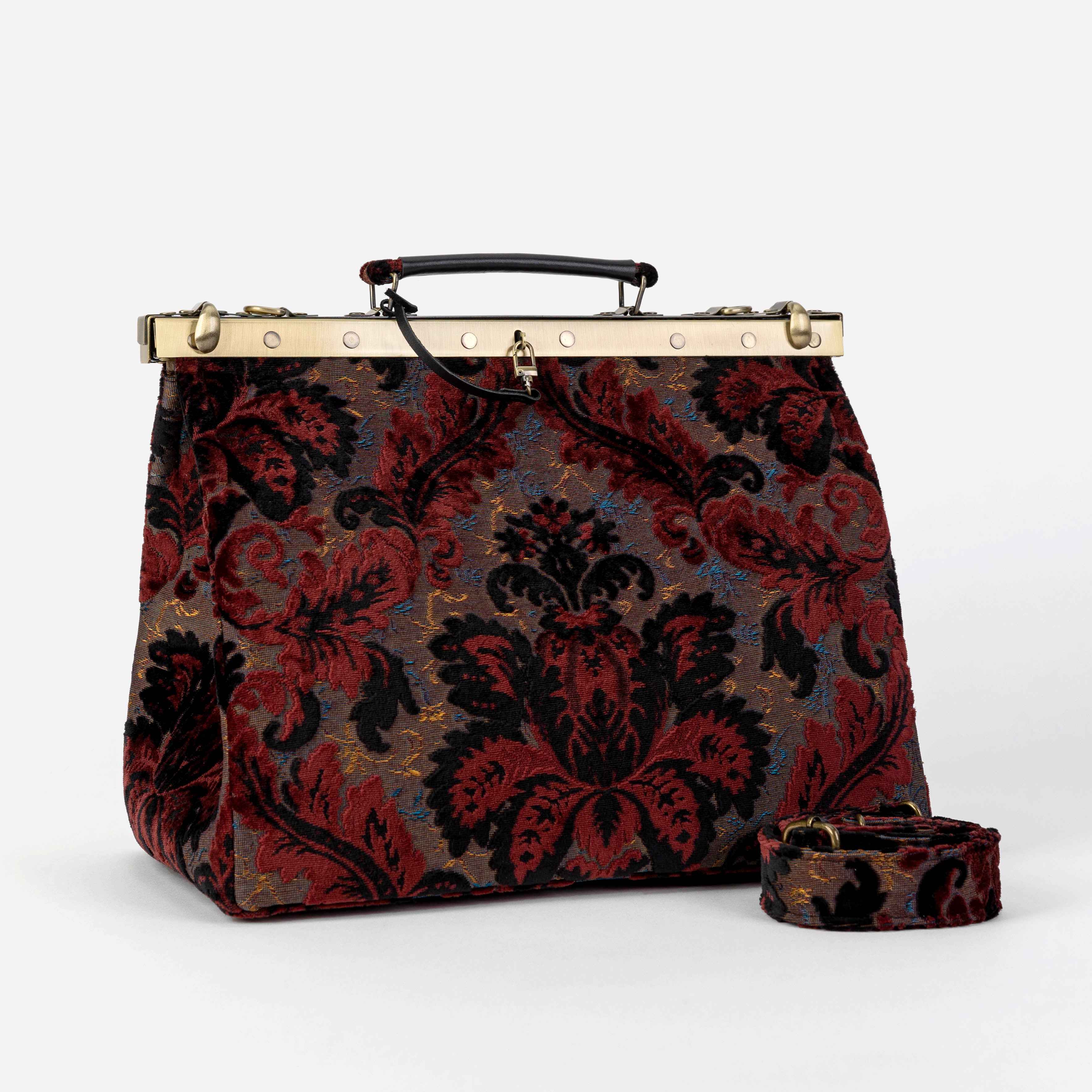 Burnout Velvet Revival Sephia Celine Carpet Gladstone Bag Doctor Bag of America main
