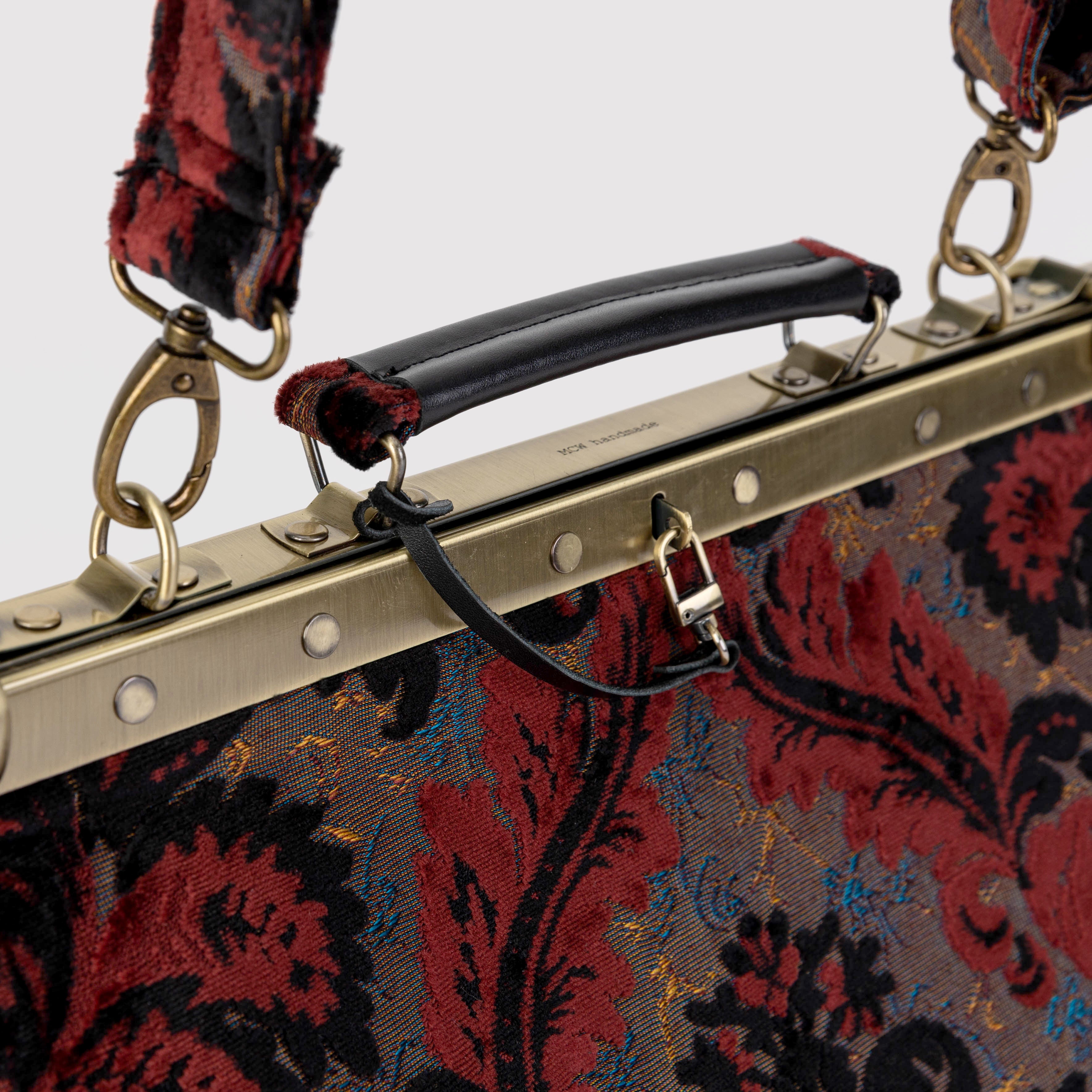 Burnout Velvet Revival Sephia Celine Carpet Gladstone Bag Doctor Bag of America handle