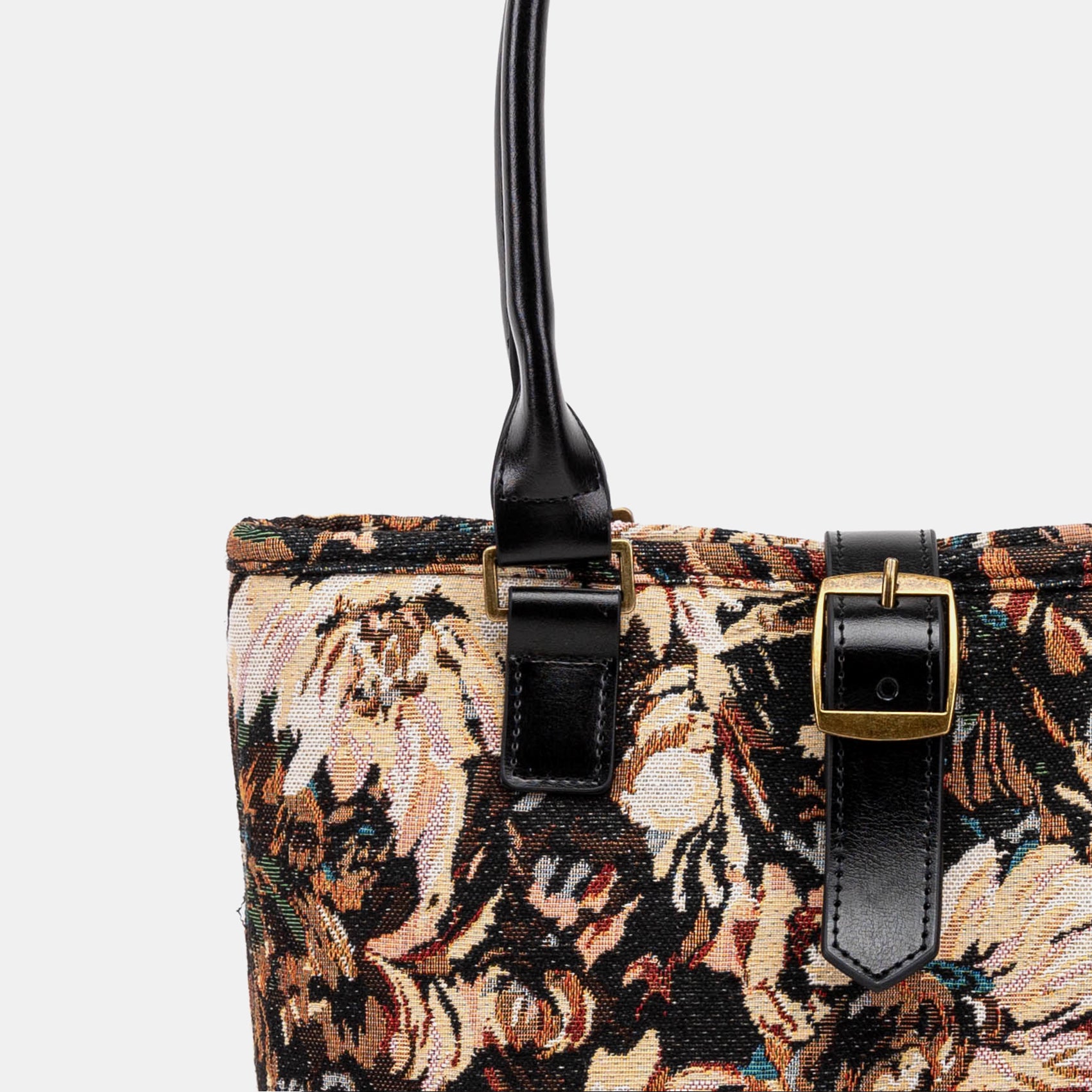 Blooming Daisy Black Everyday Tote detail