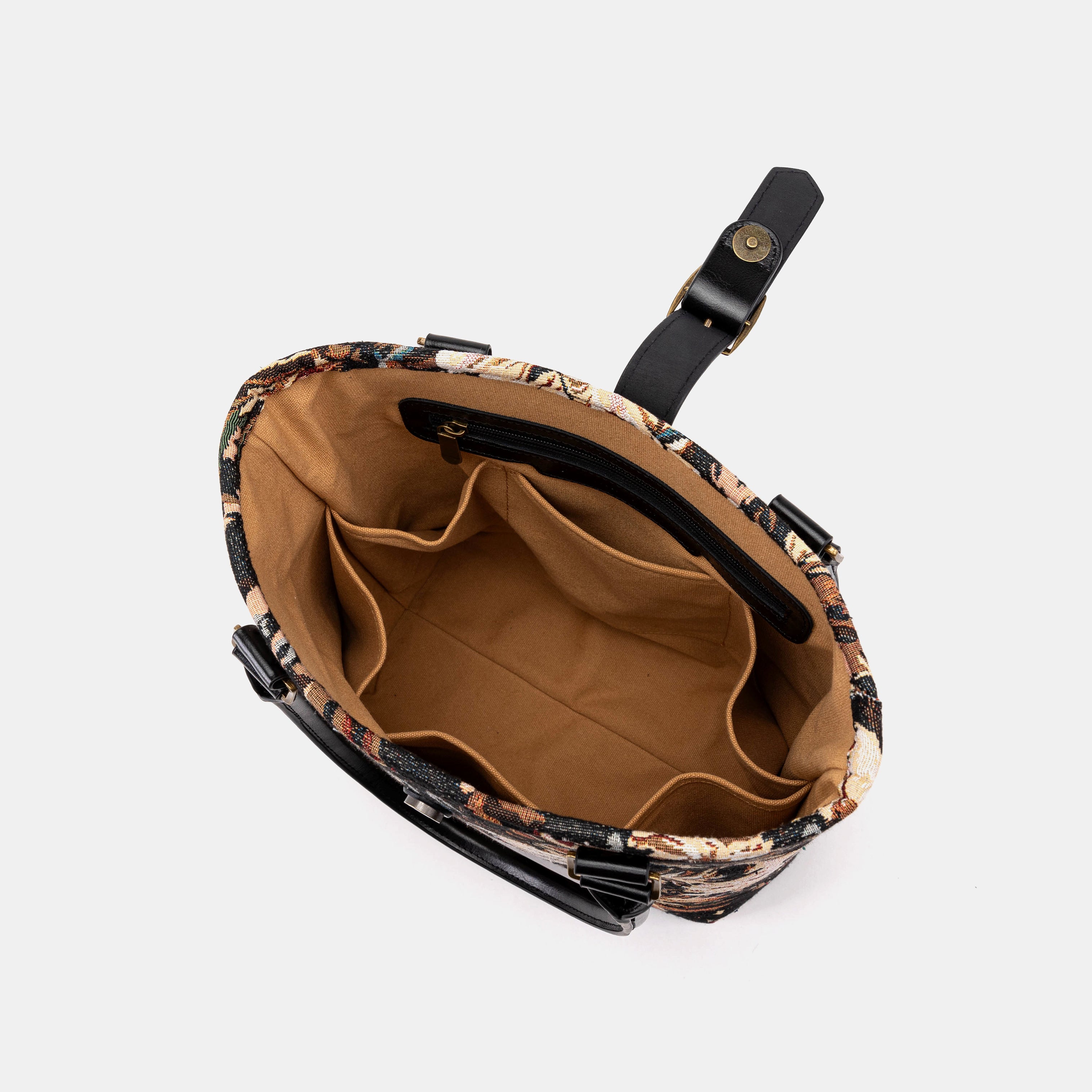 Blooming Daisy Black Everyday Tote inside