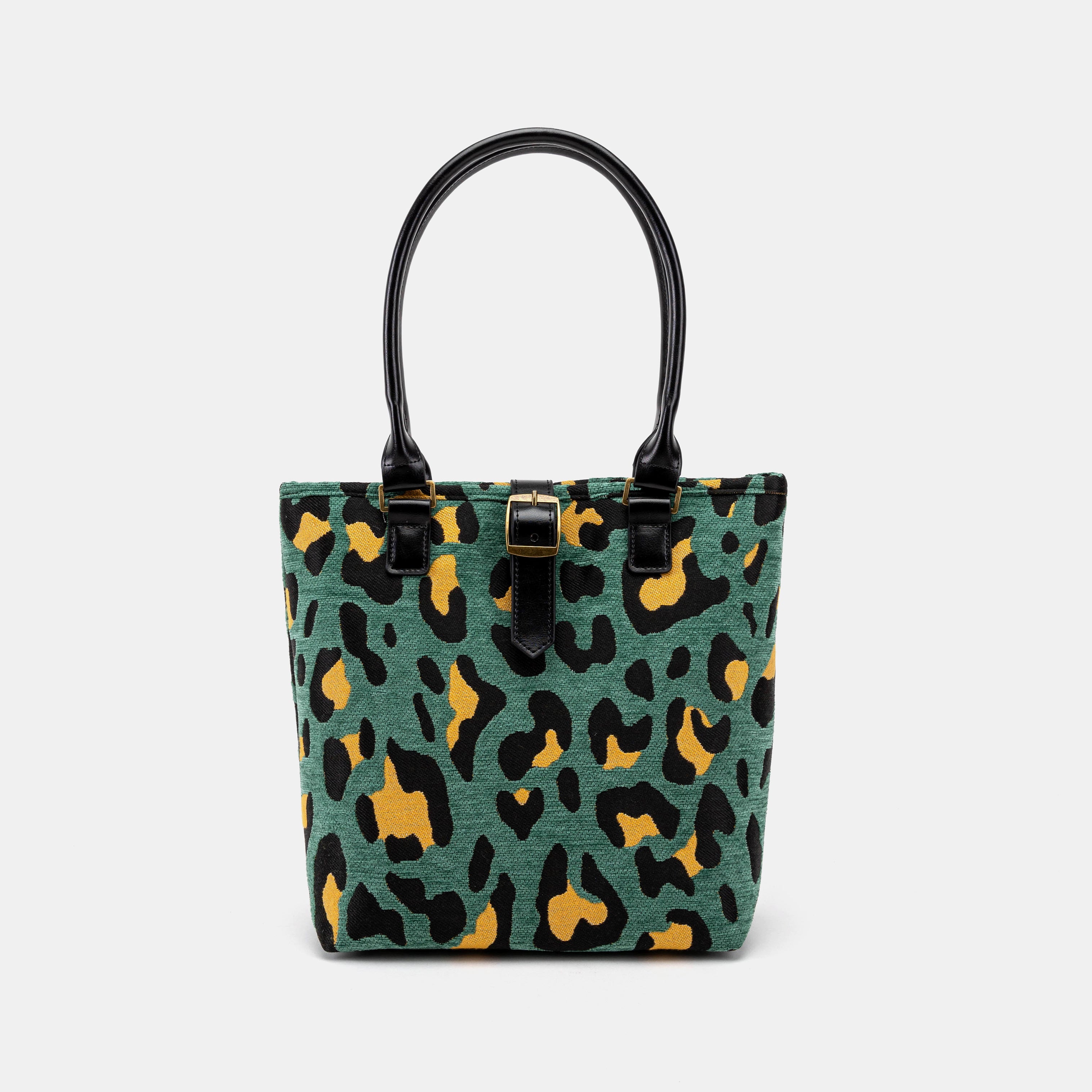 Leopard Green Everyday Tote front