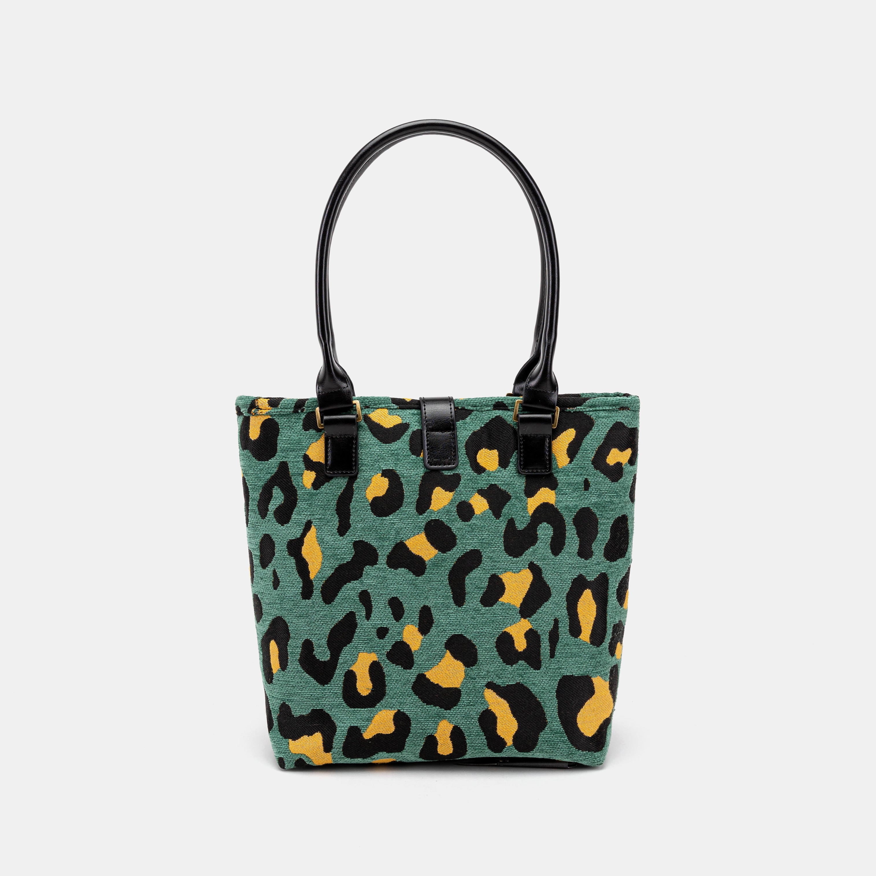 Leopard Green Everyday Tote back